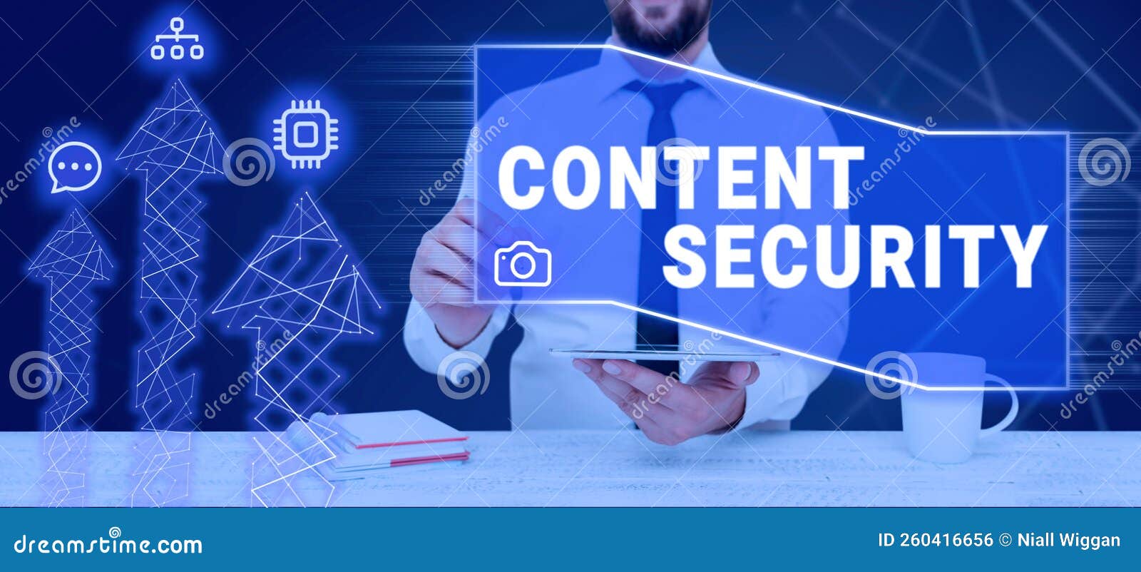 Text Sign Showing Content Security. Business Idea the Planning