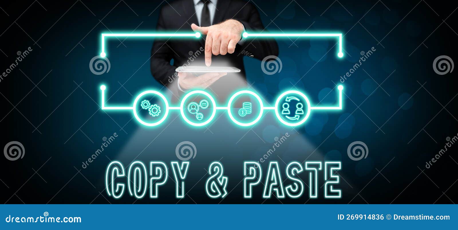 Hand Writing Sign Copy Paste. Word for an Imitation, Transcript, or