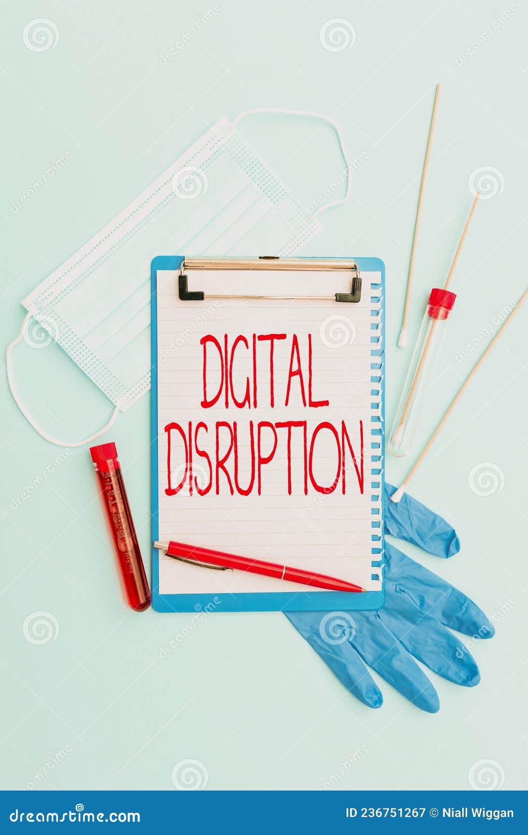 Conceptual Caption Digital Disruption. Word for Changes that Affect