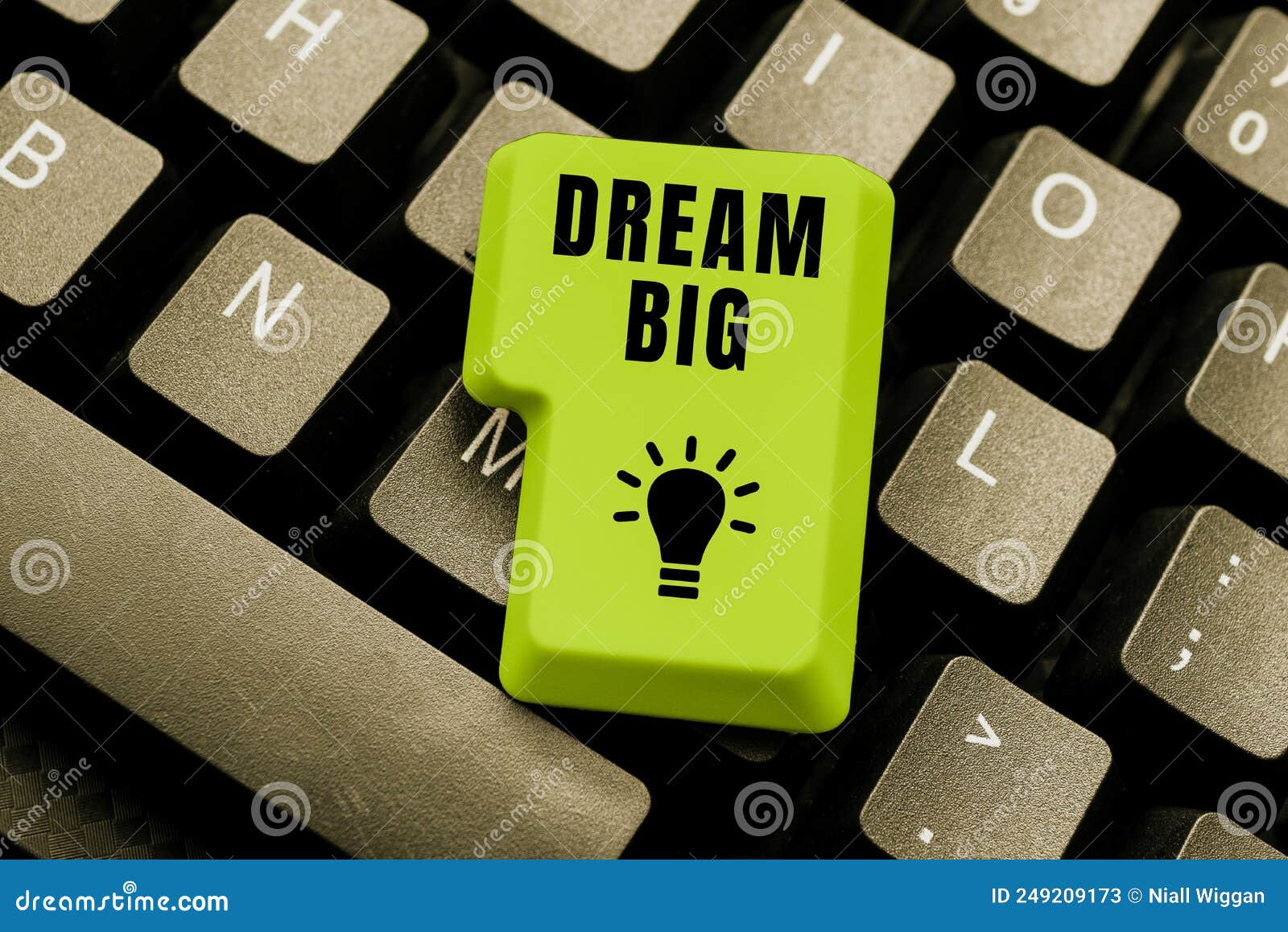 sign displaying dream big. conceptual photo to think of something high value that you want to achieve -49203