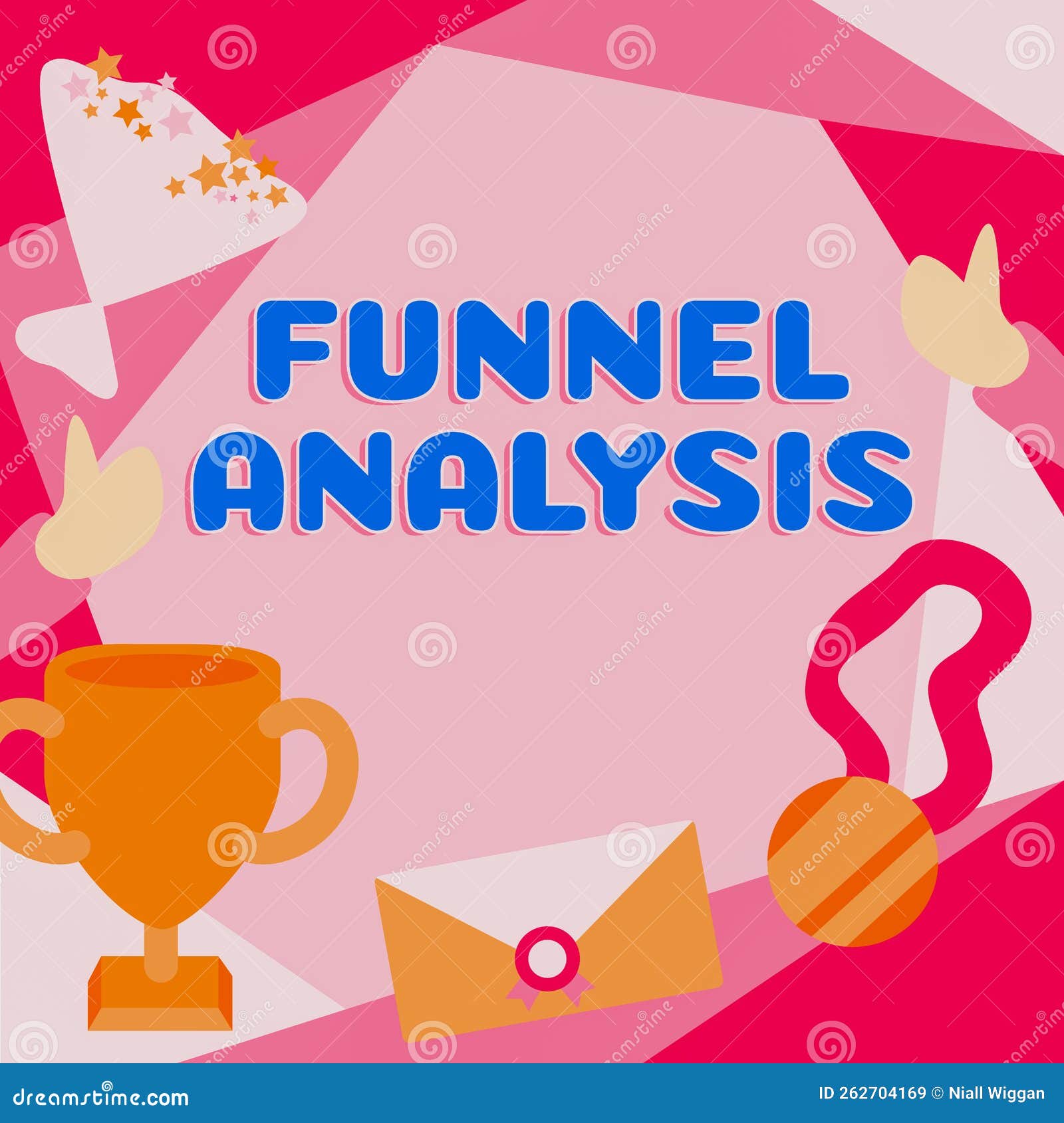 handwriting text funnel analysis. business overview mapping and analyzing a series of events towards a goal