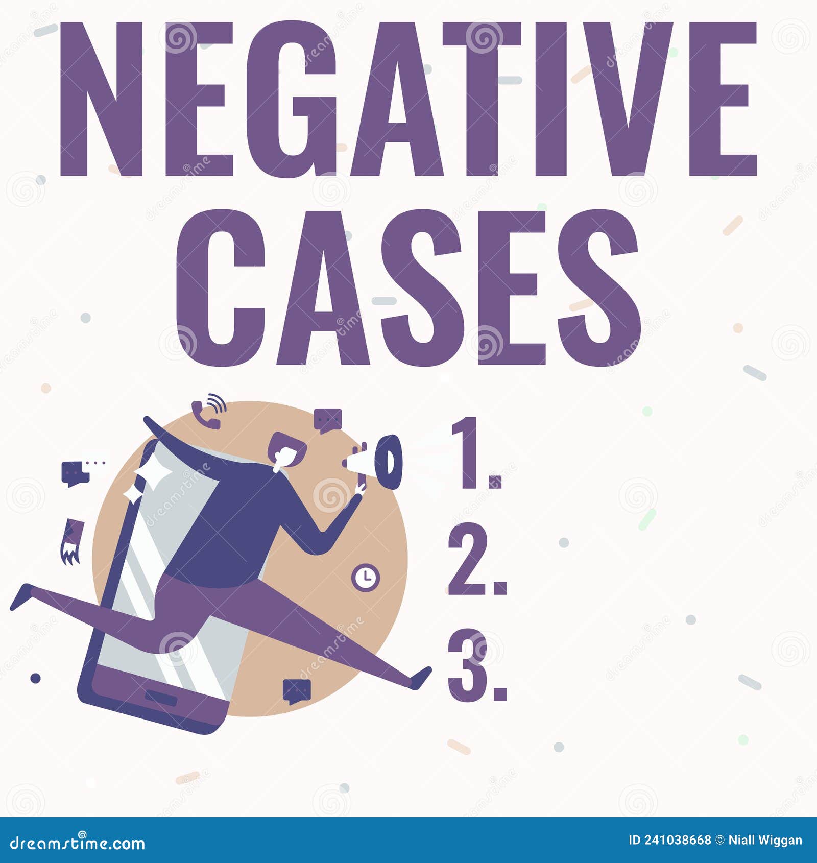 hand writing sign negative cases. conceptual photo circumstances or conditions that are confurmed to be false man