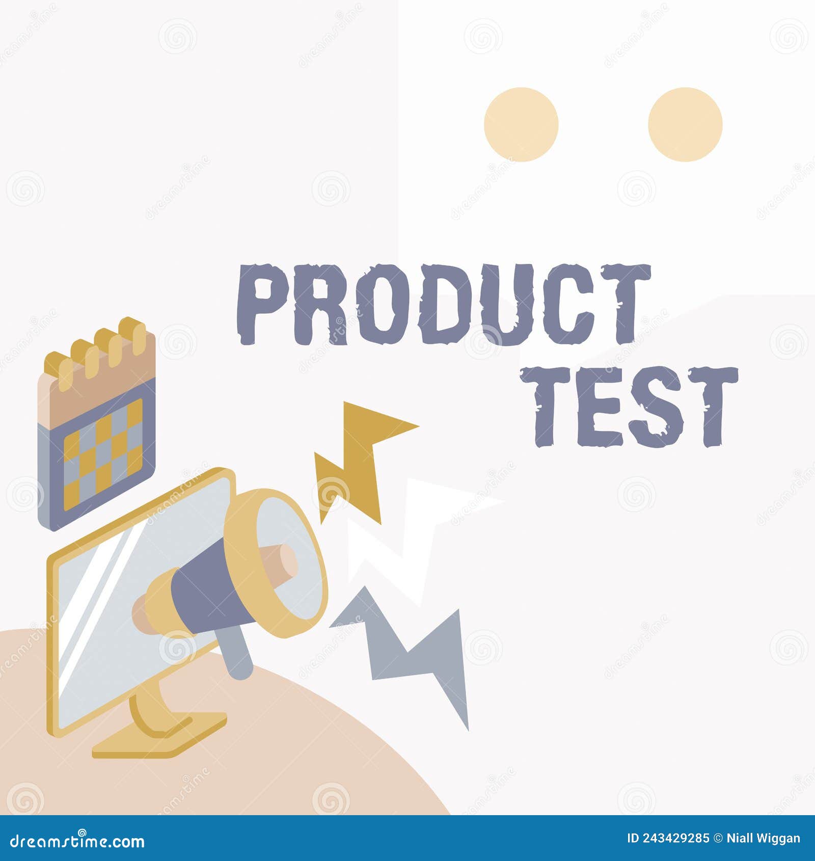 Conceptual Caption Product Test. Business Showcase Process of Measuring
