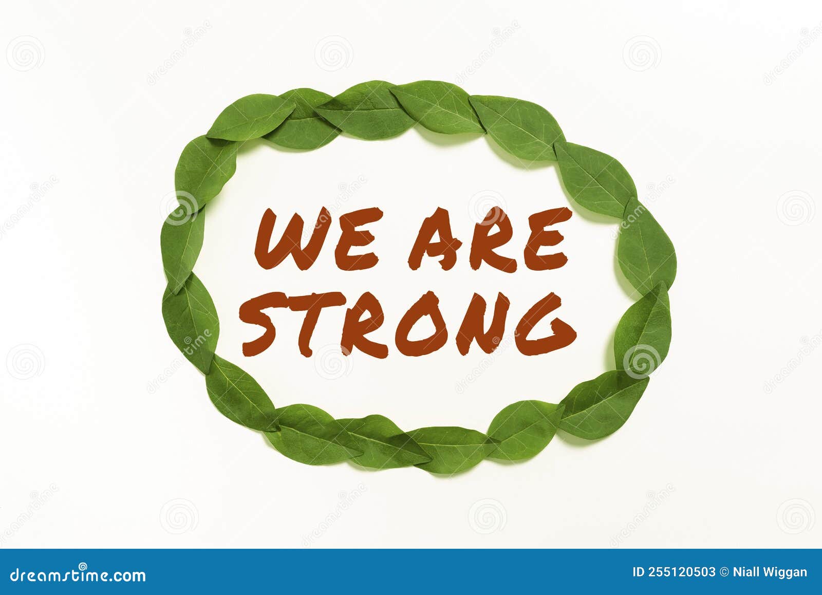 Text Caption Presenting we are Strong. Word for Have Great Strength