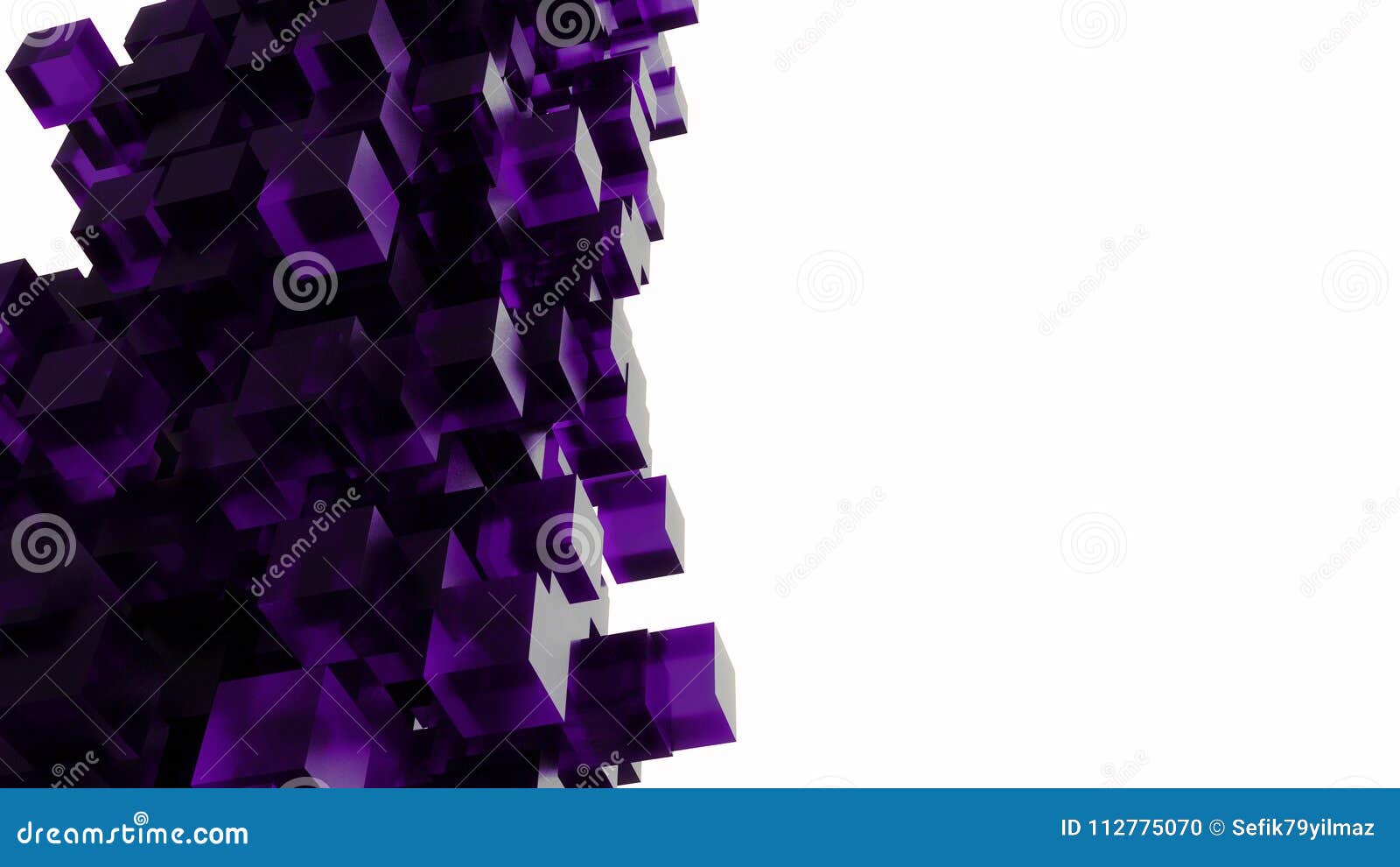 conceptual 3d abstract cubes theme