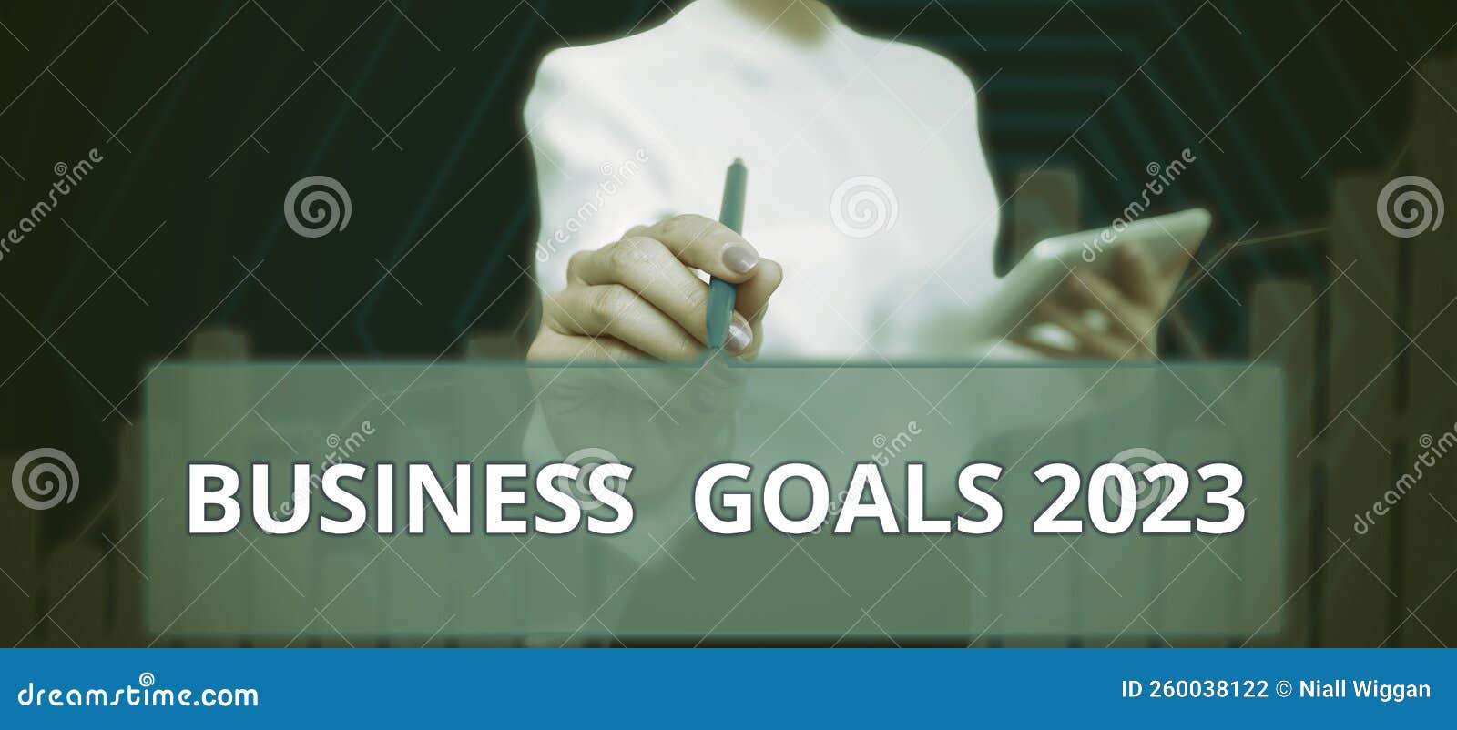 conceptual display business goals 2023. conceptual photo setting higher standards aim for the impossible businessman in