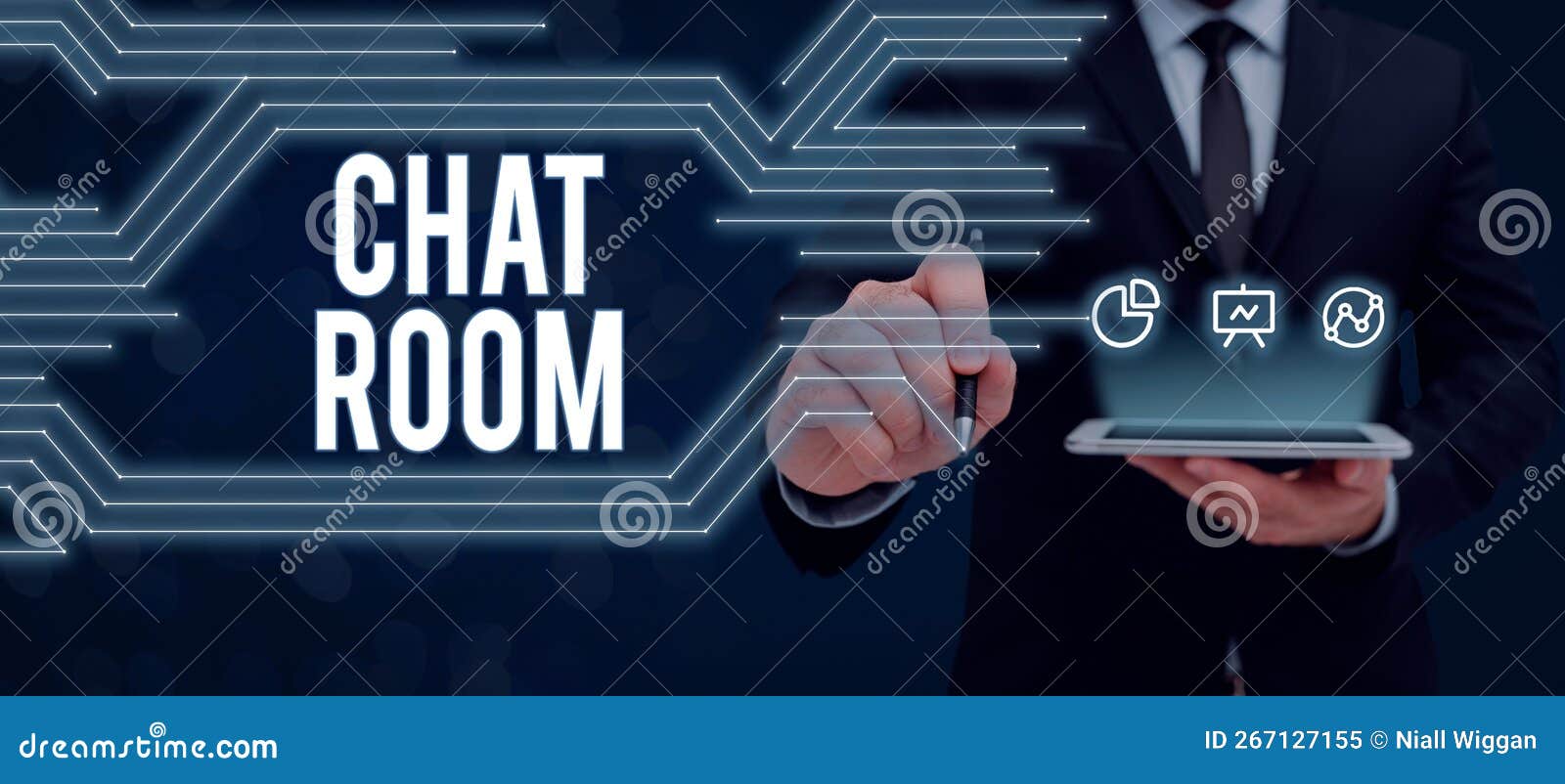 Conceptual Display Chat Room. Concept Meaning Area on the or