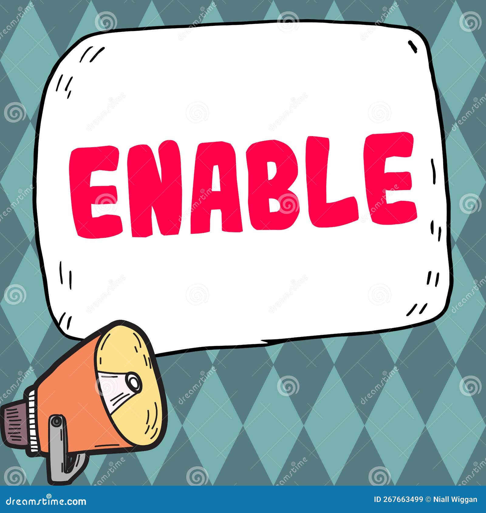 Conceptual Display Enable. Word Written on Give Someone or Something