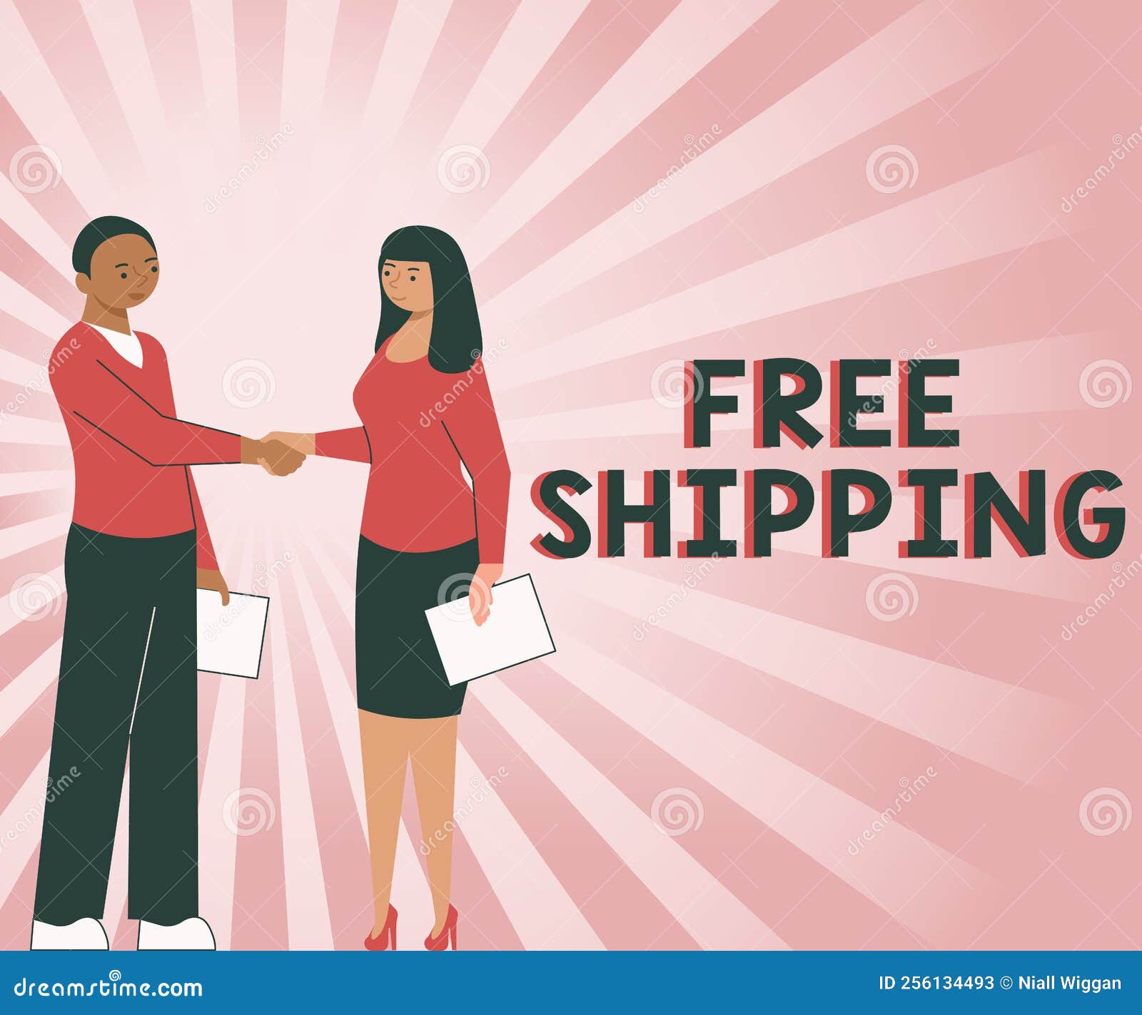 Sign Displaying Free Shipping. Concept Meaning Freight Cargo