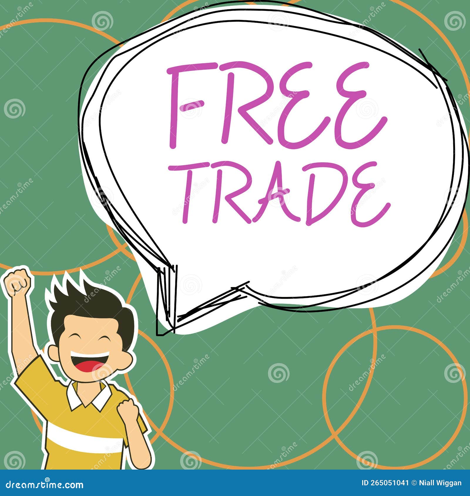 conceptual caption free trade. business concept the ability to buy and sell on your own terms and means