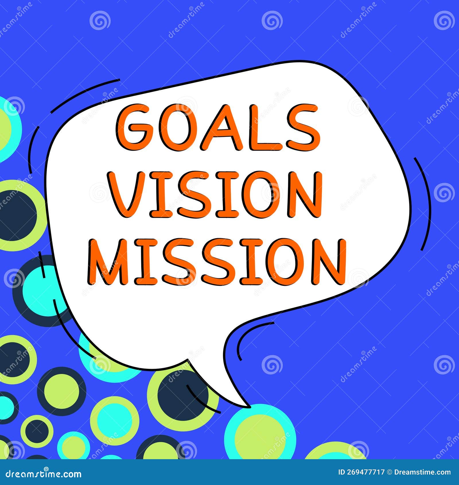 Conceptual Display Goals Vision Mission. Word for Practical Planning