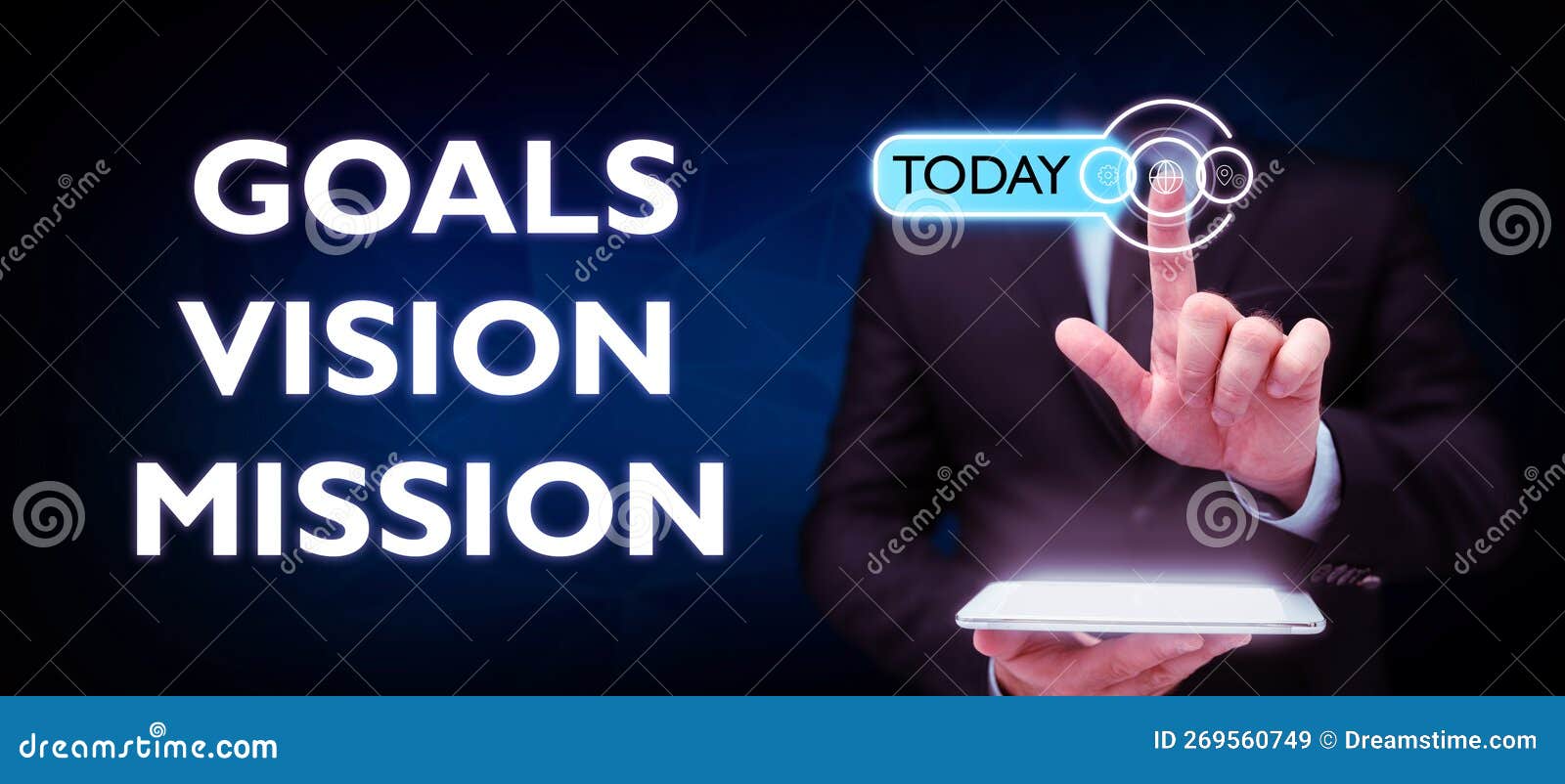 Text Showing Inspiration Goals Vision Mission. Business Overview