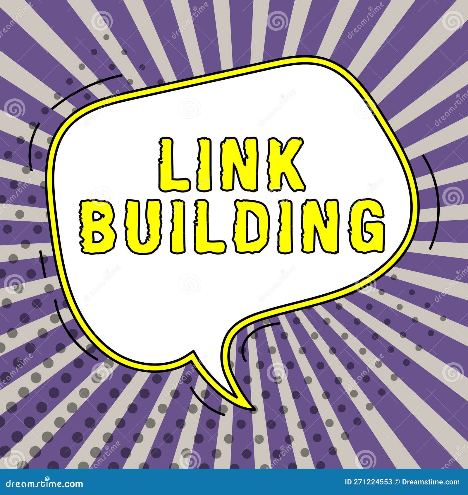 conceptual display link building. business showcase seo term exchange links acquire hyperlinks indexed