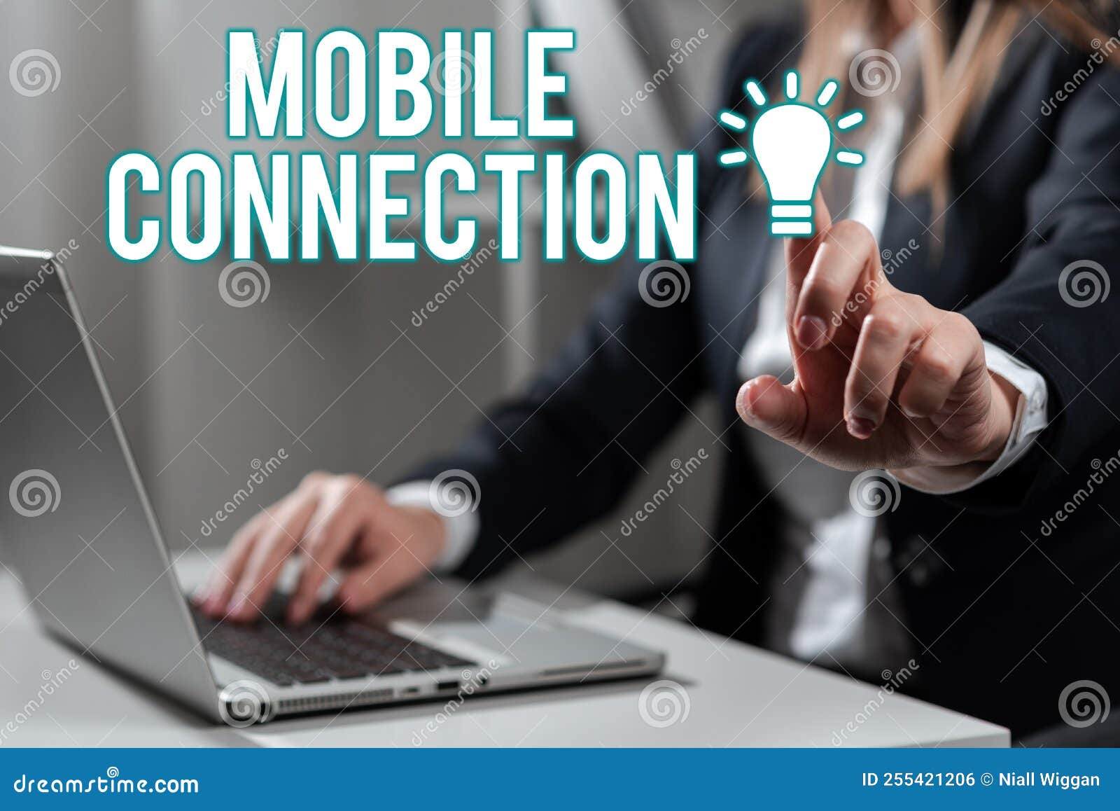 Conceptual Display Mobile ConnectionSecure Universal Login Solution Using Mobile Phone. Business