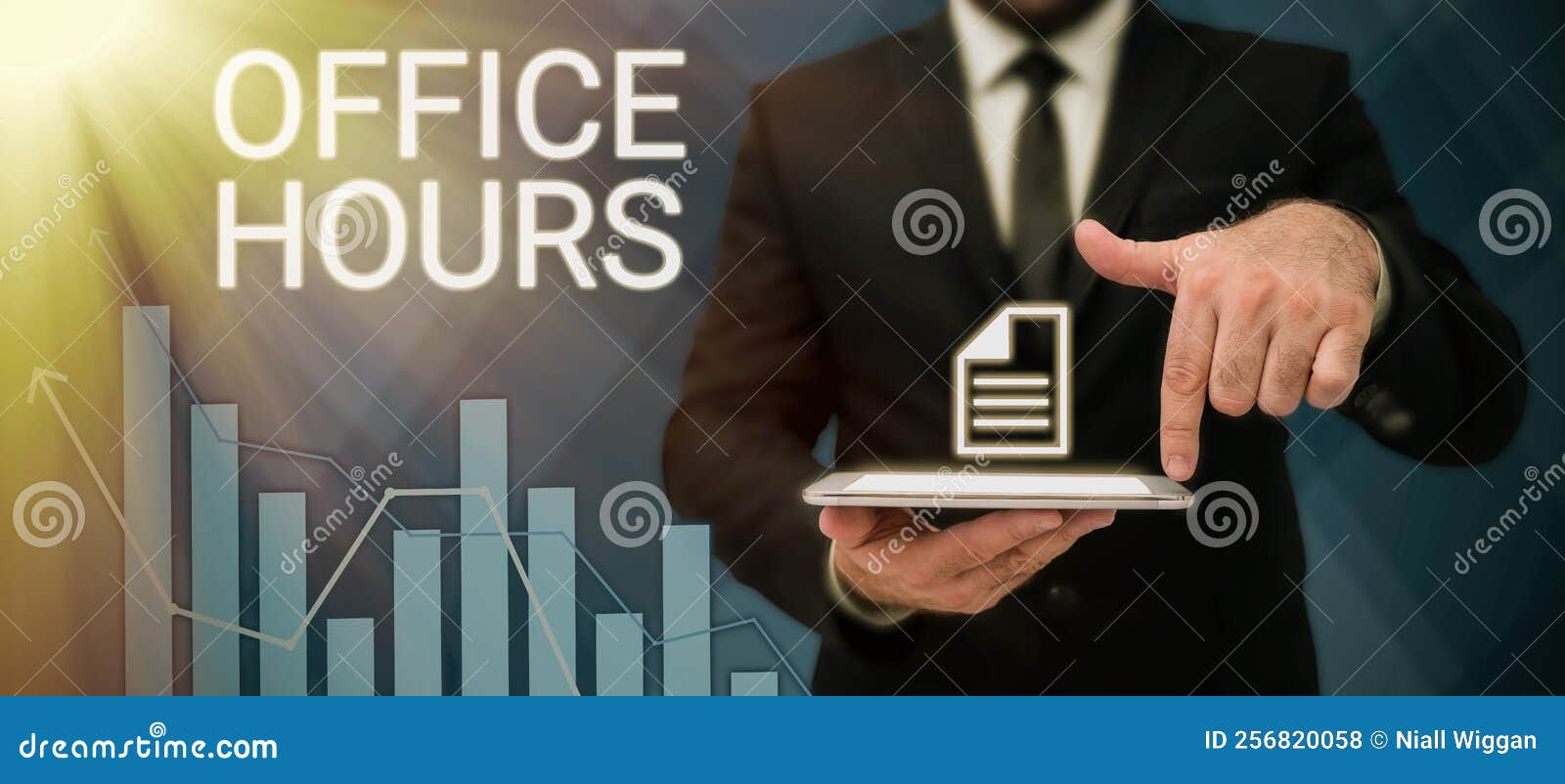 Conceptual Display Office Hours. Concept Meaning the Hours Which