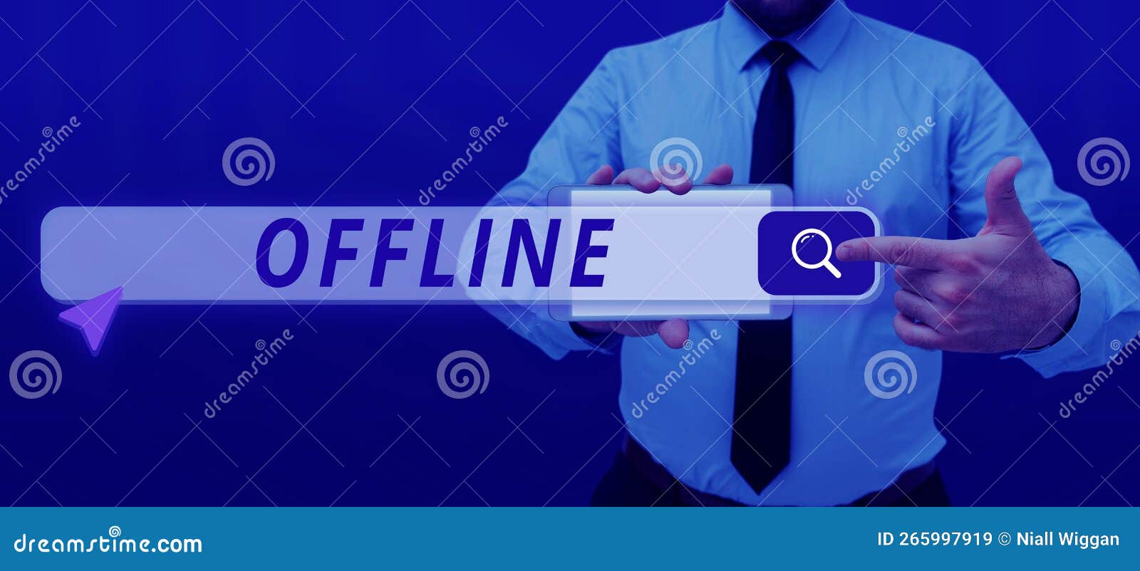 Conceptual Display Offline. Concept Meaning Not Having Directly