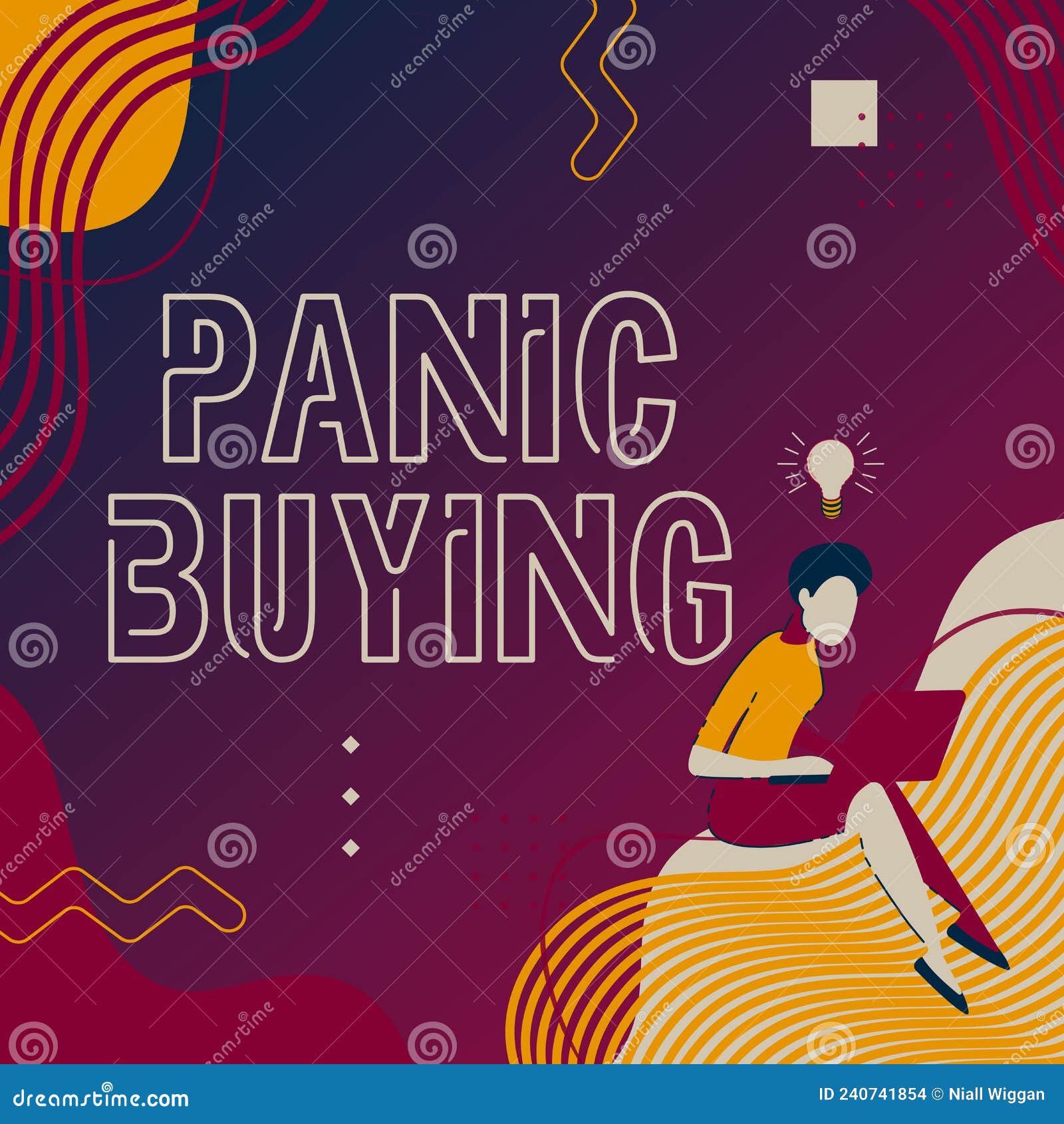 Text Caption Presenting Panic Buying. Business Showcase Buying Large Quantities Due To Sudden