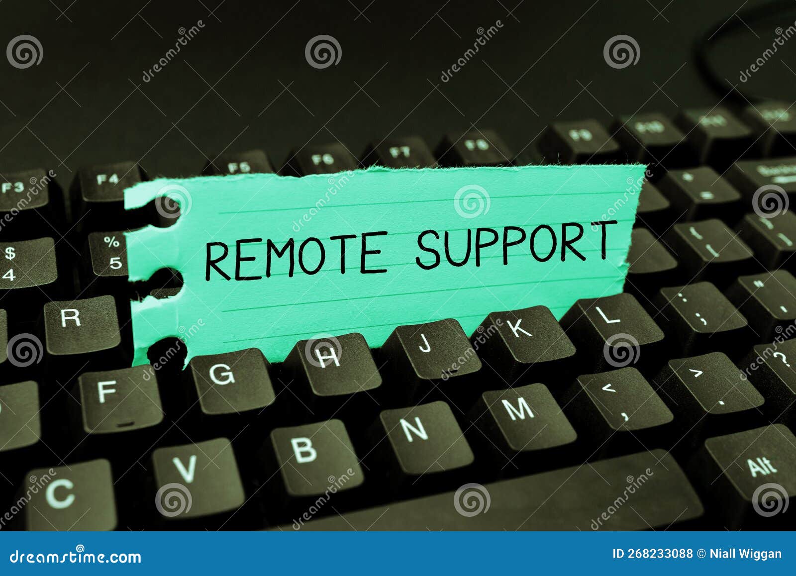 Conceptual Display Remote Support. Business Idea Help Endusers To