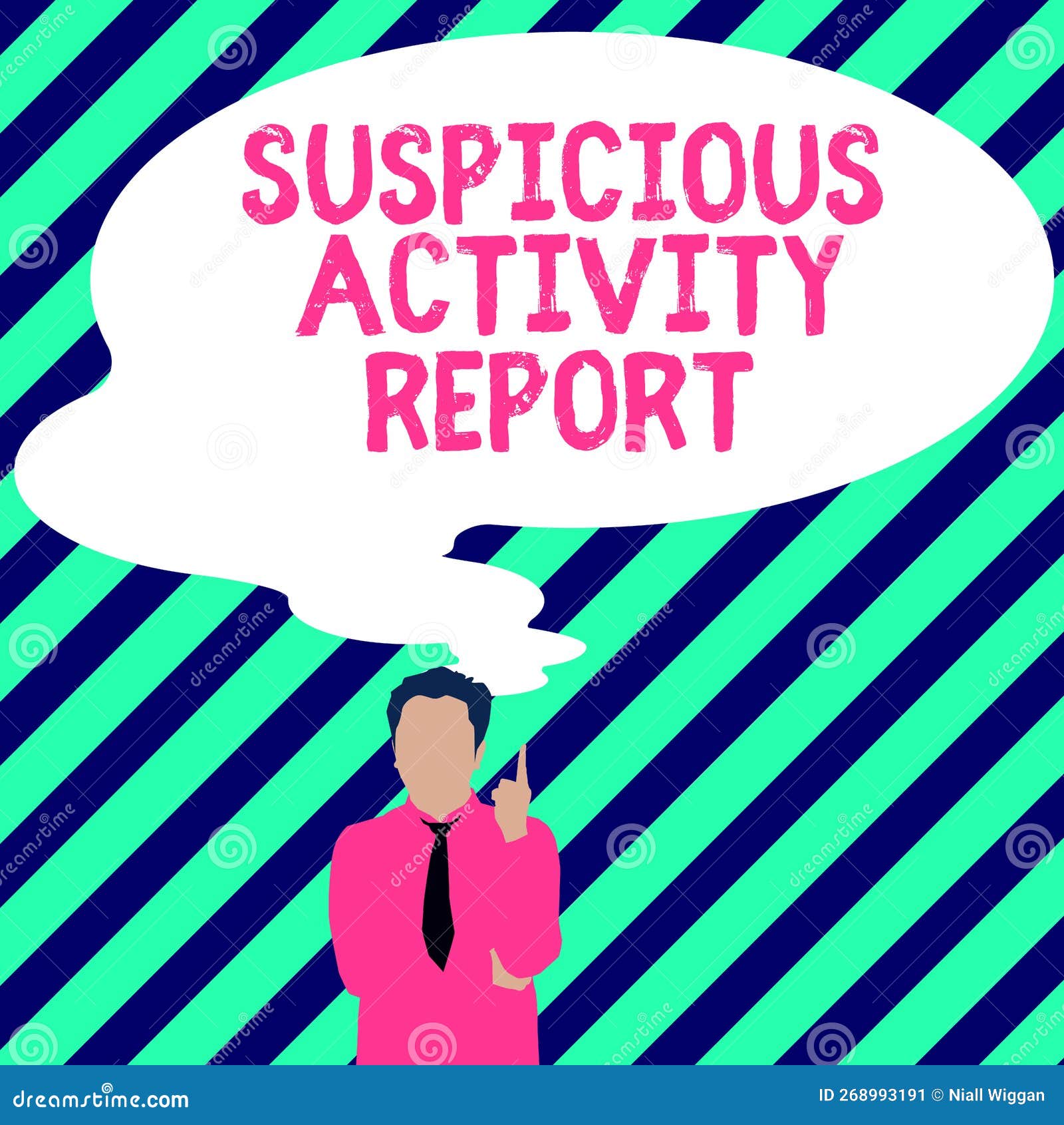 Conceptual Display Suspicious Activity Report. Word for Account or