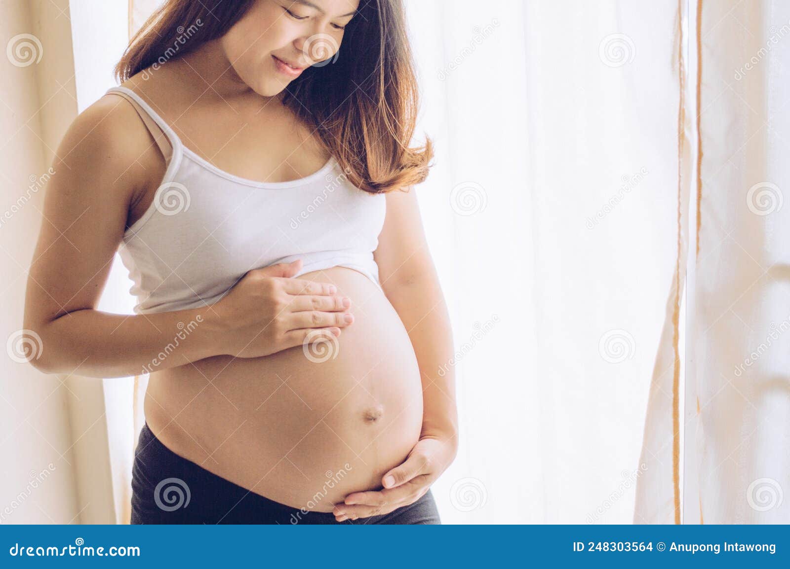 Naked Pregnant Asian