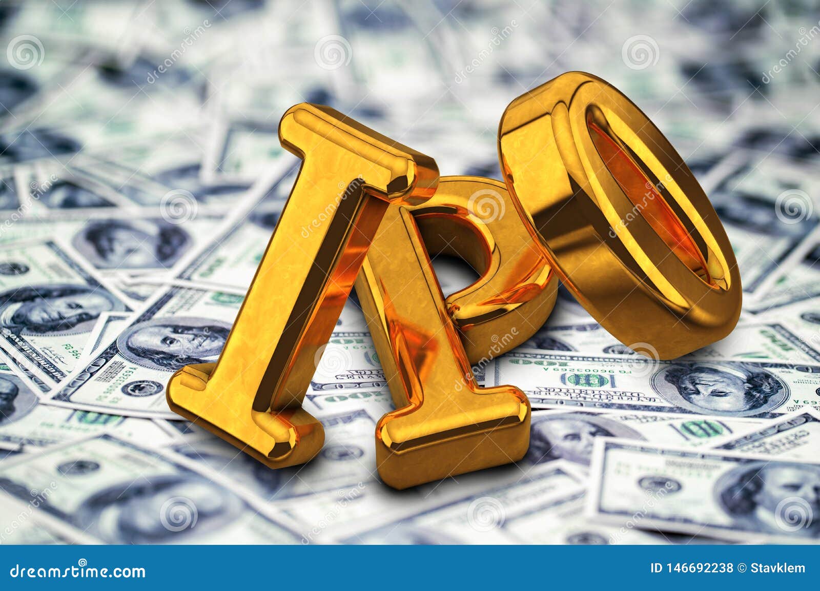 Conceptual Golden Abbreviation Of IPO Standing Or Lying On ...