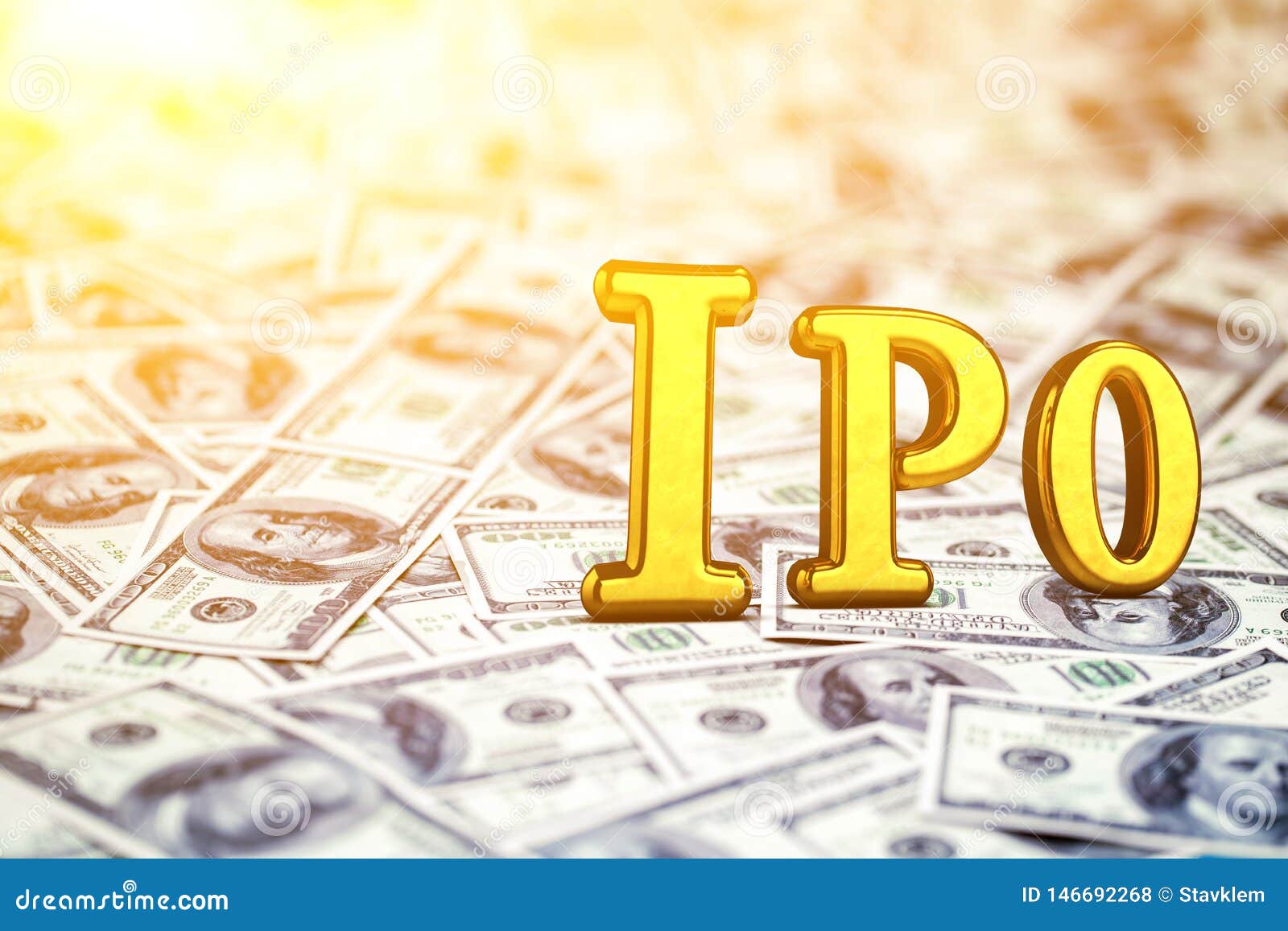 Conceptual Golden Abbreviation Of IPO Standing Or Lying On ...