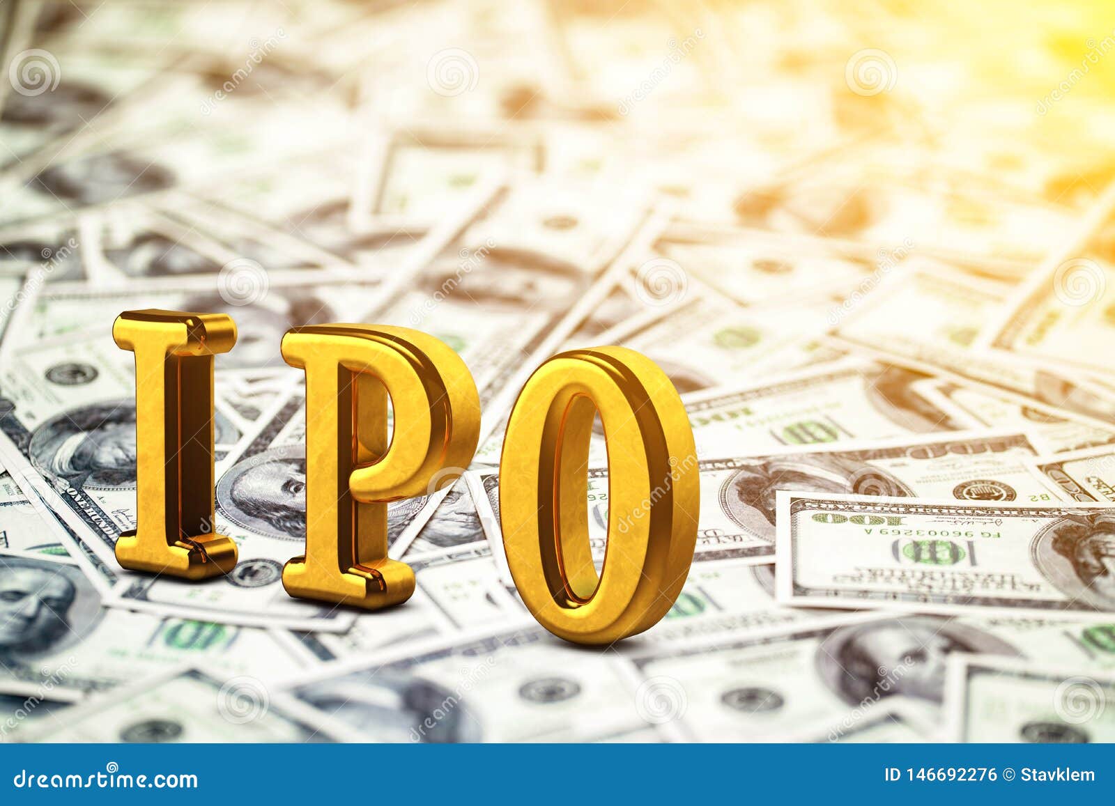 Conceptual Golden Abbreviation Of IPO Standing Or Lying On ...