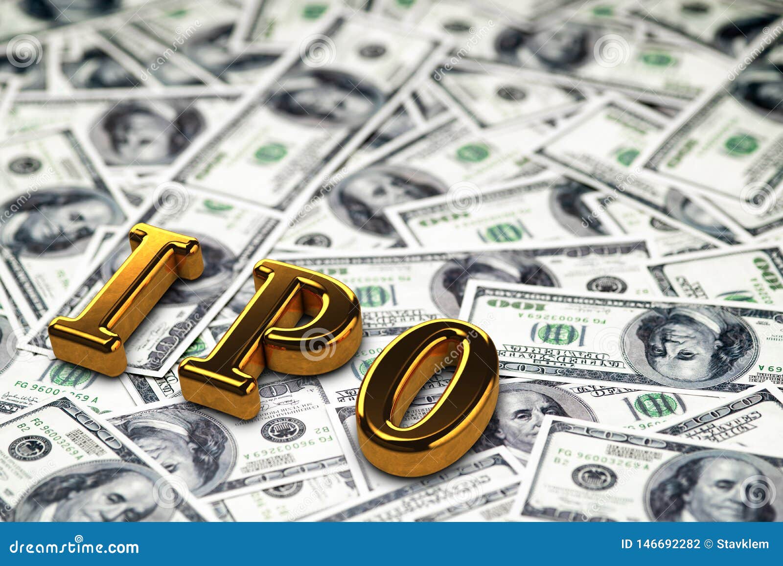 Conceptual Golden Abbreviation Of IPO Standing Or Lying On ...
