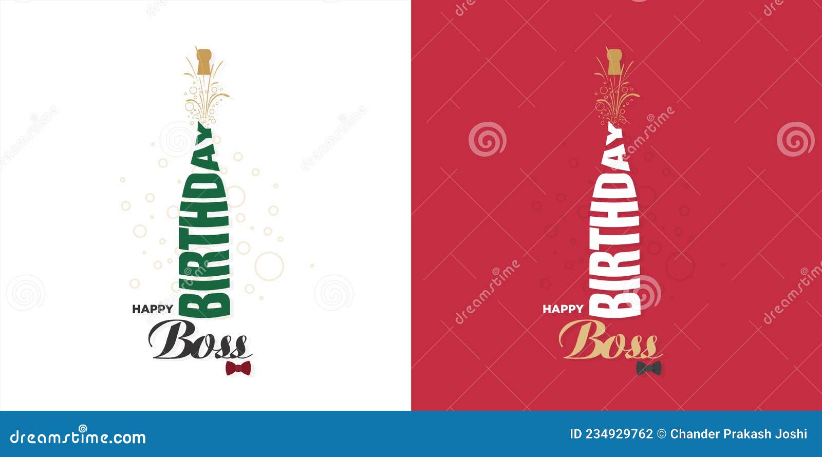Conceptual Greeting Card of Happy Birthday Boss. Editable ...
