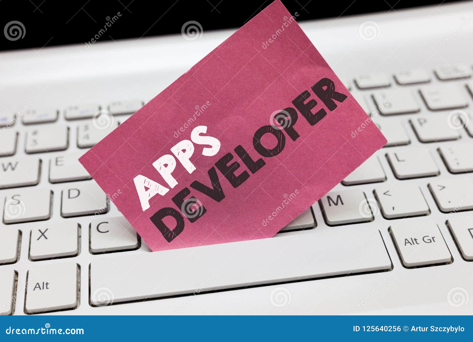 Conceptual Hand Writing Showing Apps Developer. Business Photo Showcasing Graphic Artist