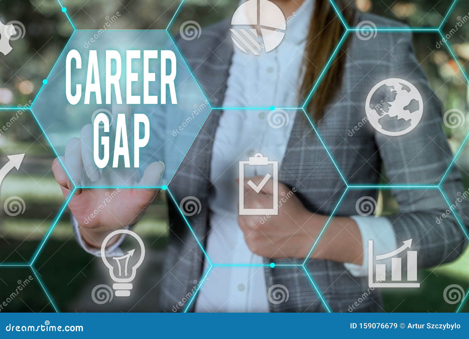 conceptual hand writing showing career gap. business photo text a scene where in you stop working by your profession for