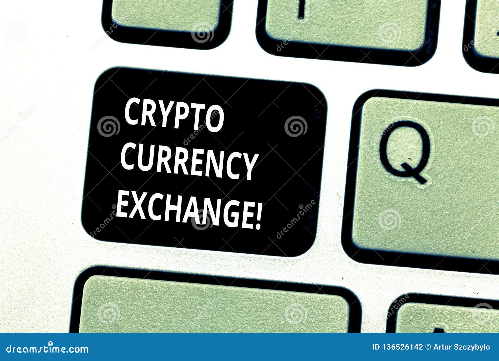 Conceptual Hand Writing Showing Crypto Currency Exchange ...