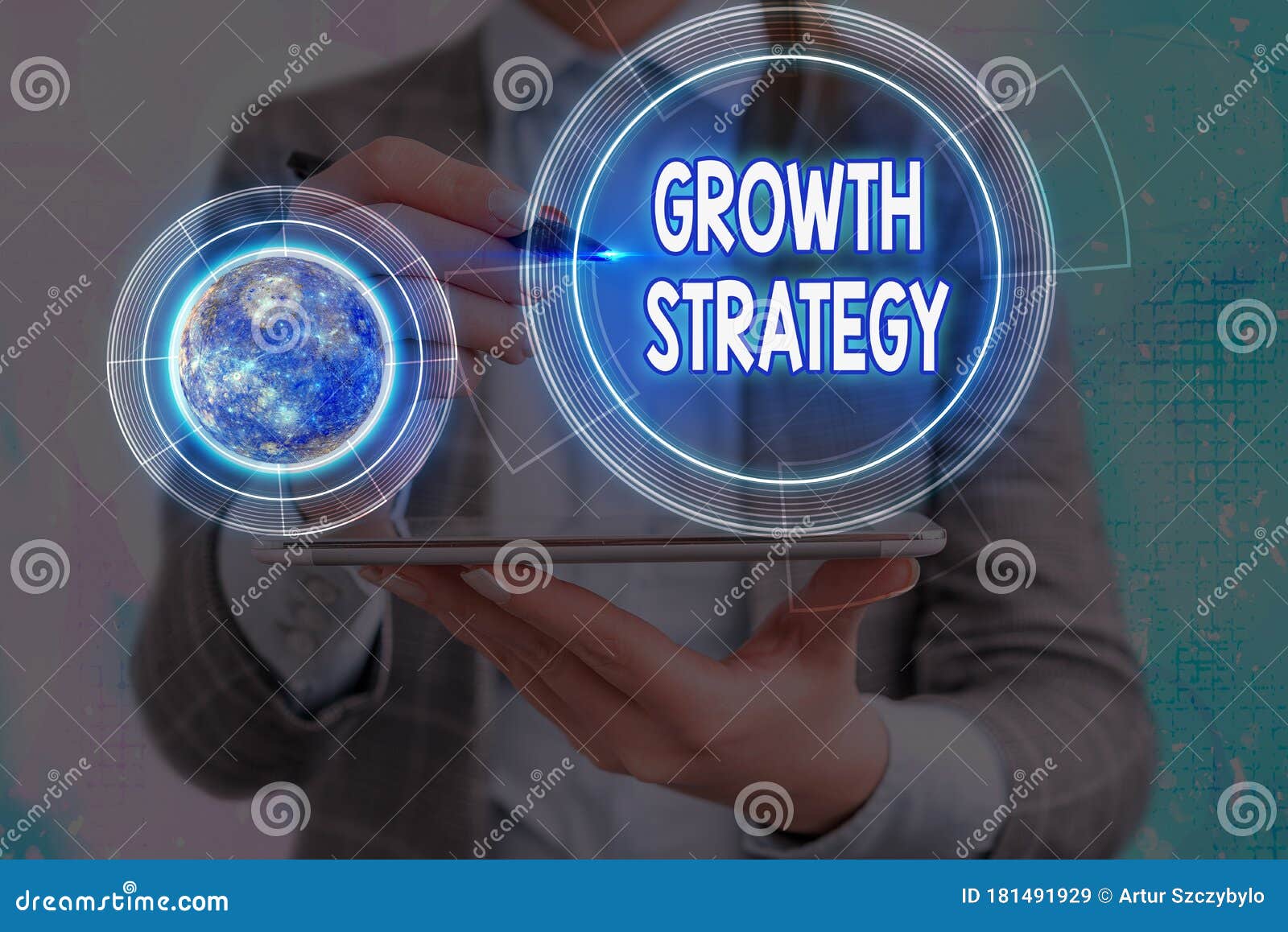 conceptual hand writing showing growth strategy. business photo text strategy aimed at winning larger market share in shortterm