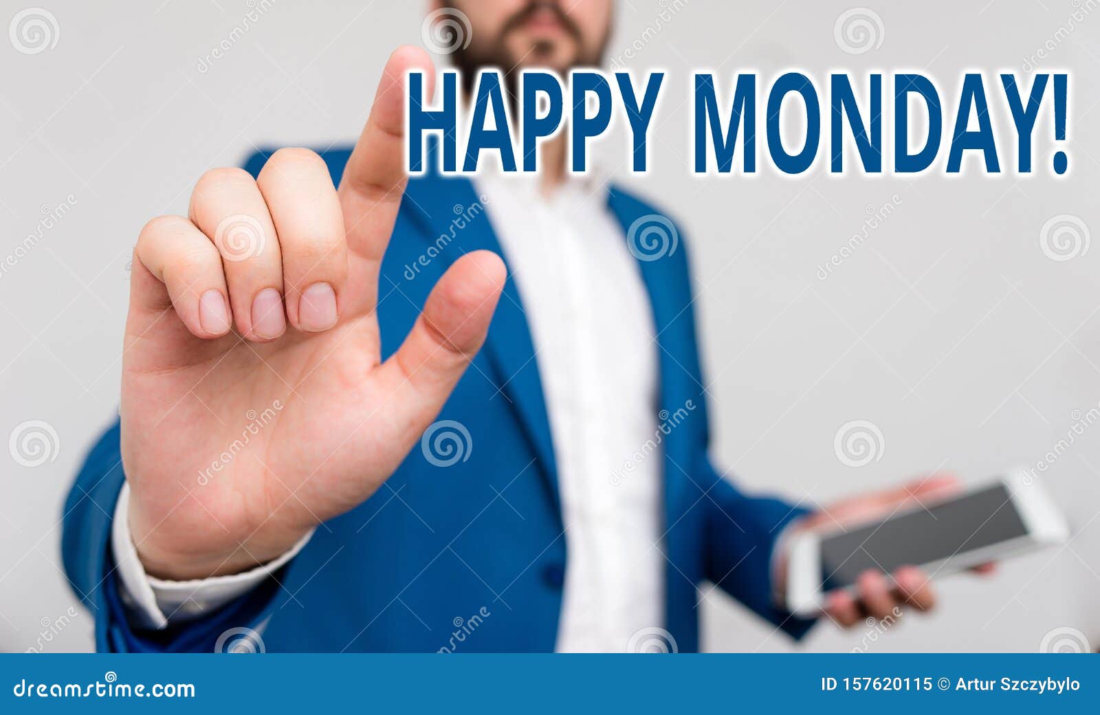 Conceptual Hand Writing Showing Happy Monday. Business Photo Showcasing ...