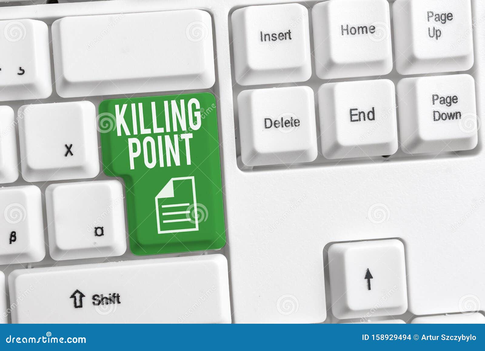 conceptual hand writing showing killing point. business photo showcasing phase end review stage gate project evaluation