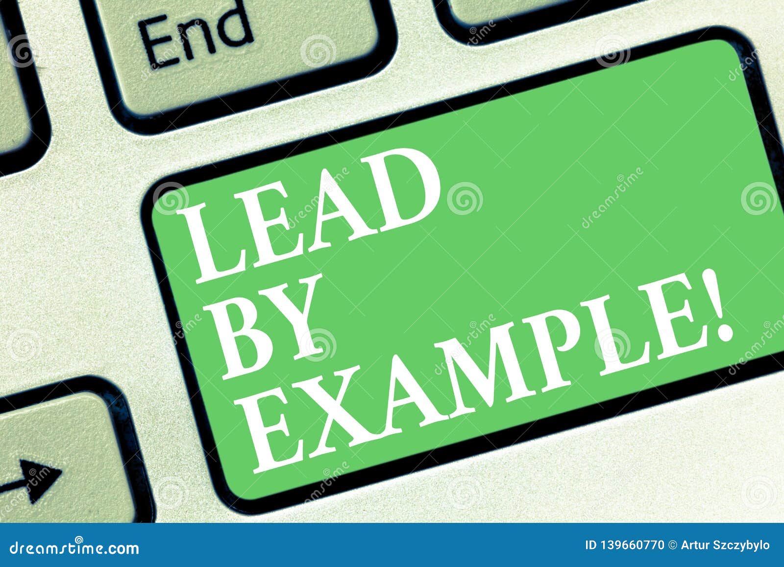Conceptual Hand Writing Showing Lead by Example. Business Photo