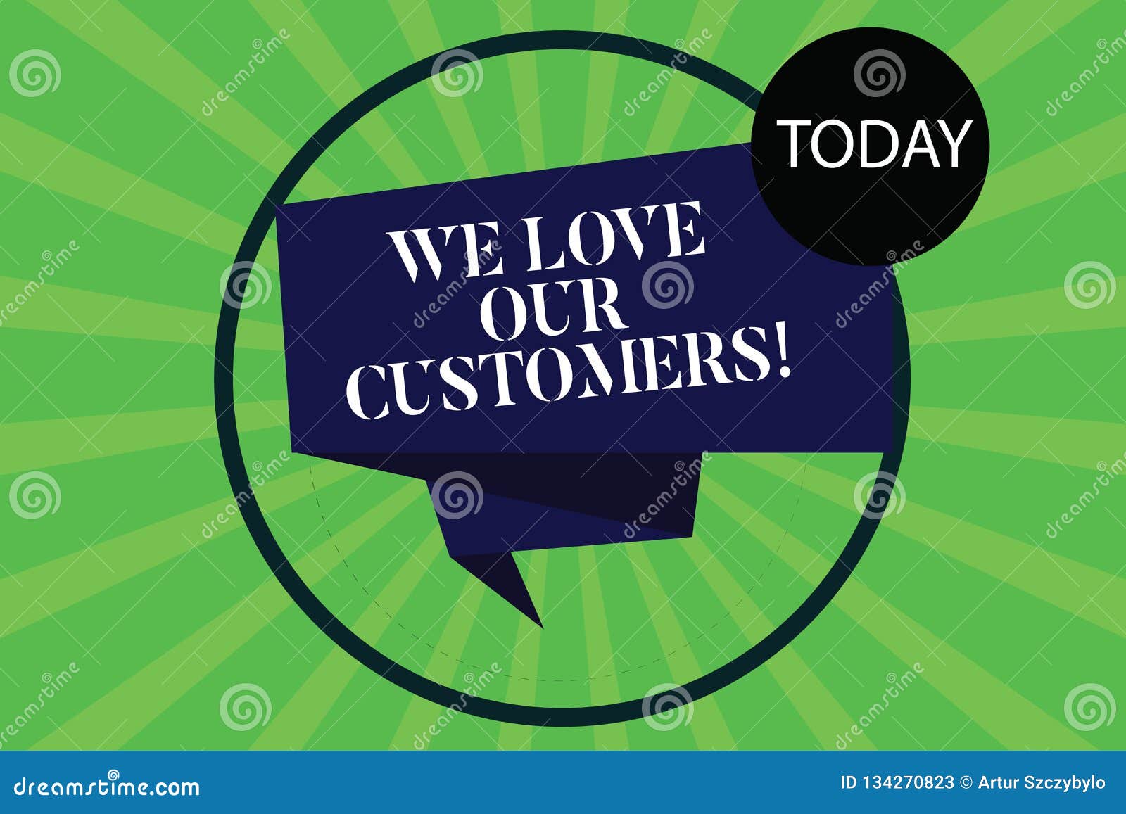 Conceptual Hand Writing Showing we Love Our Customers. Business Photo ...