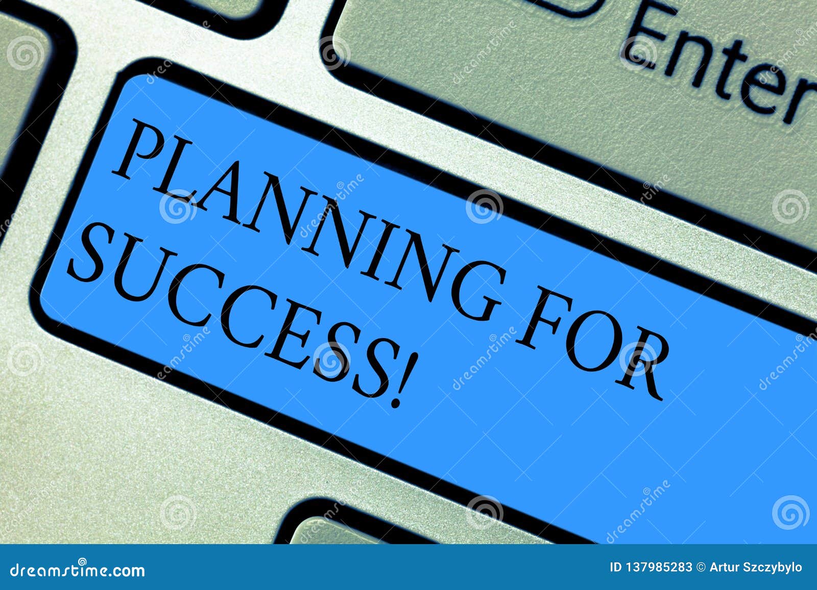 conceptual hand writing showing planning for success. business photo showcasing process of setting goals and key actions