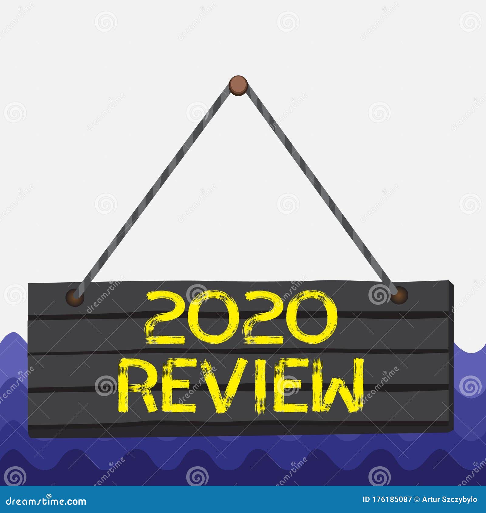 conceptual hand writing showing 2020 review. business photo showcasing remembering past year events main actions or good shows