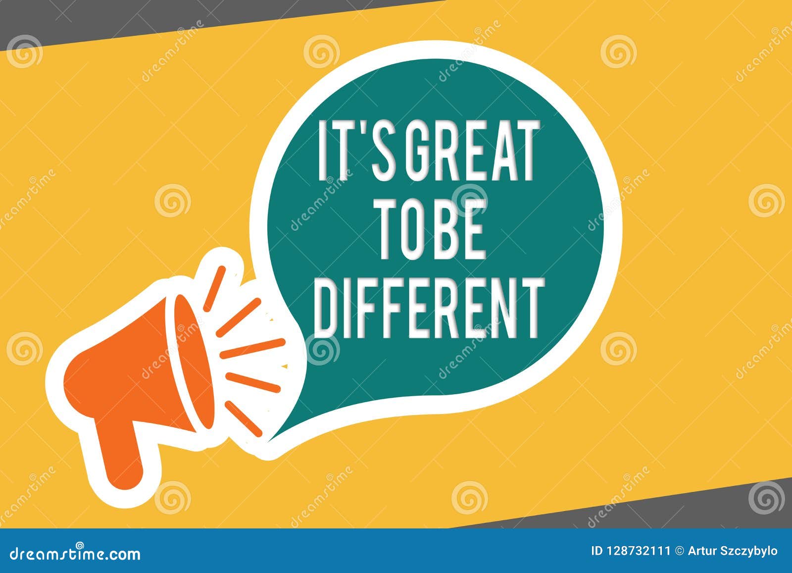 conceptual hand writing showing it s is great to be different. business photo text embrace your individuality and