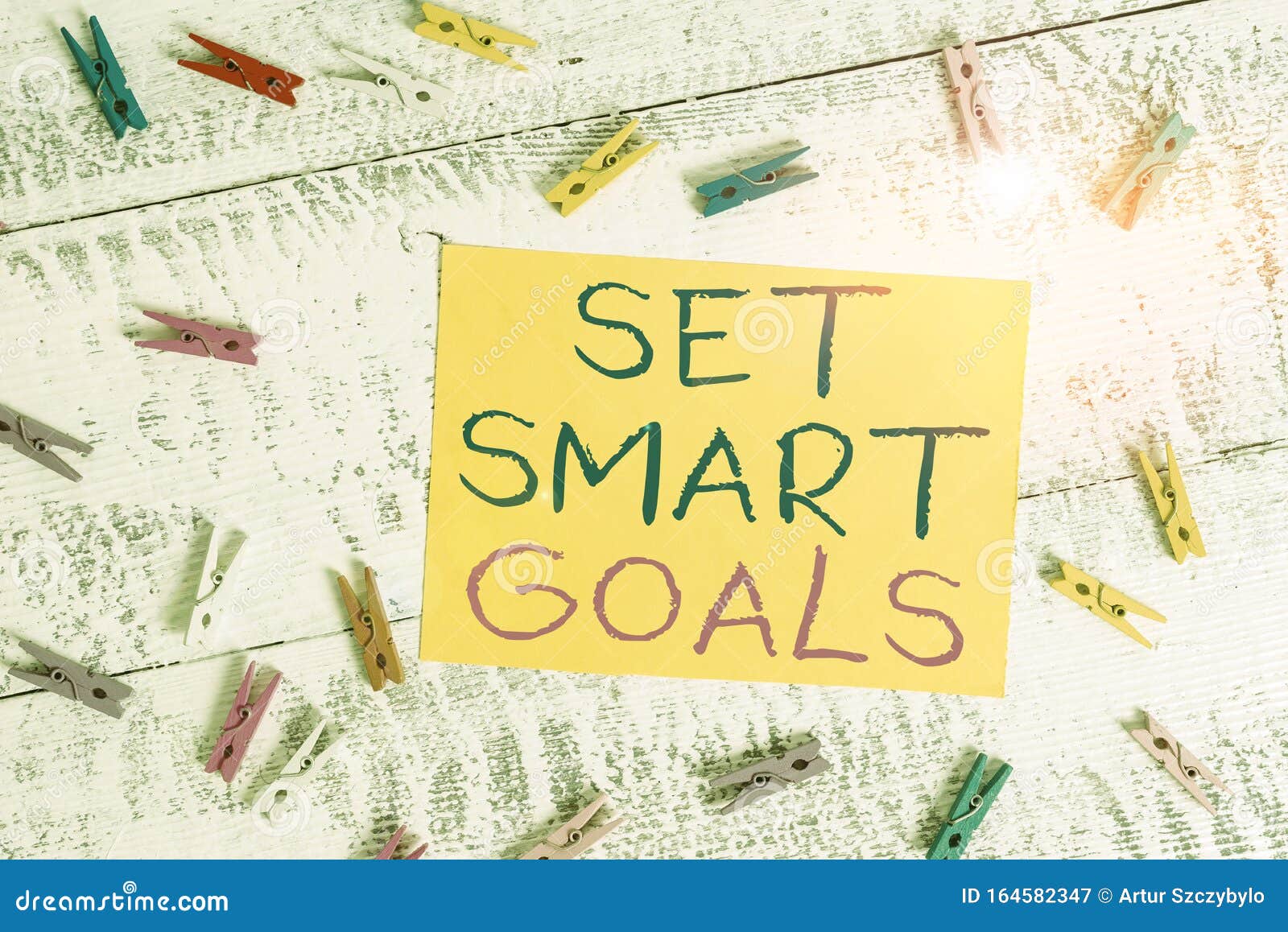 Conceptual Hand Writing Showing Set Smart Goals Business Photo Text Establish Achievable Objectives Make Good Business Stock Image Image Of Plan Measurements