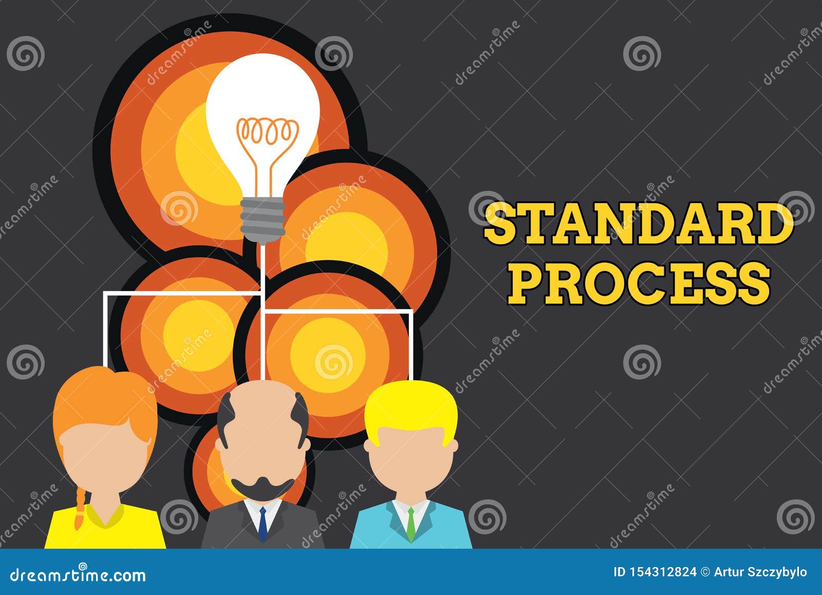 A Standard Process Flow Chart Diagram Symbols In Blue And Black Royalty