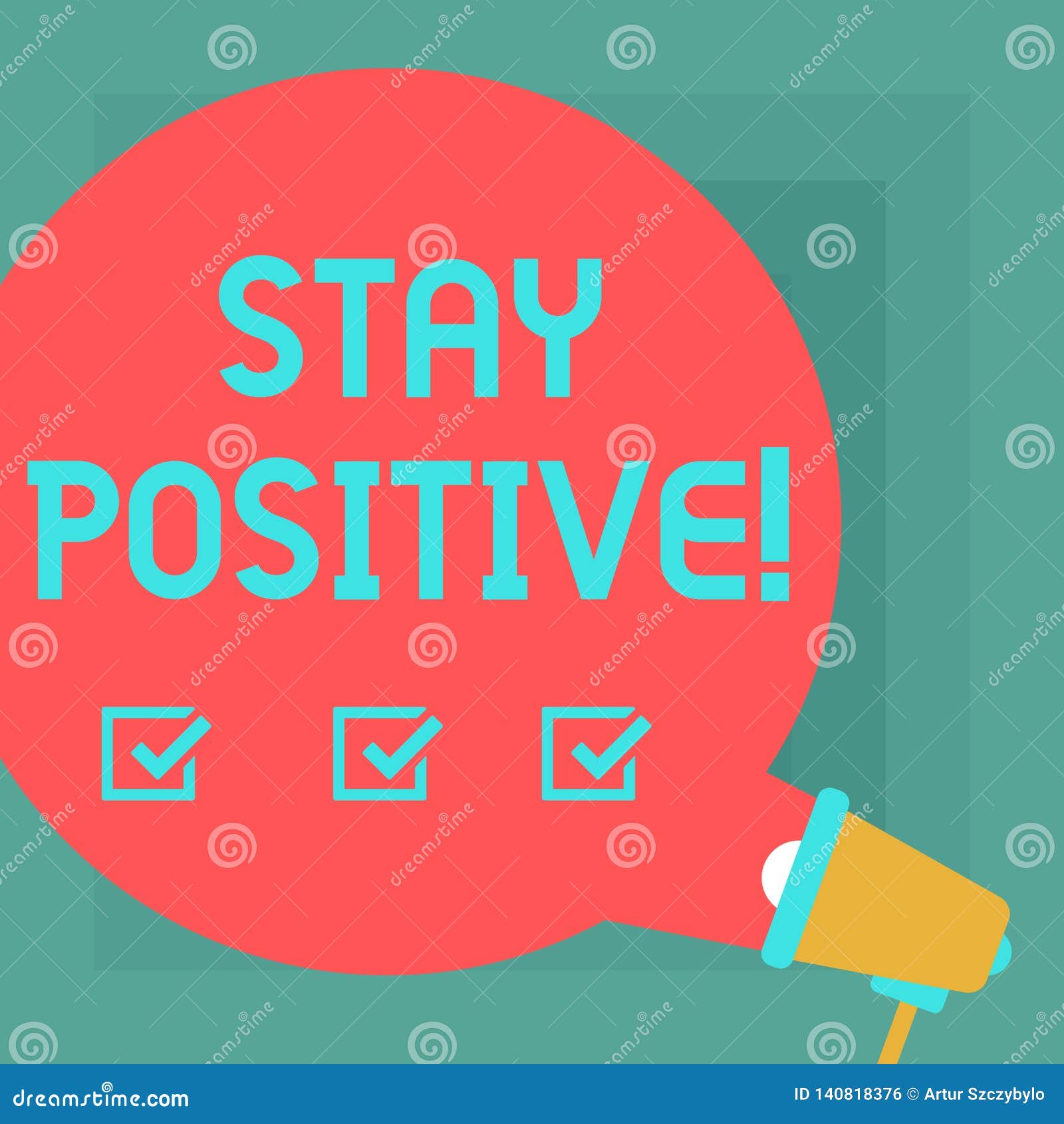 conceptual hand writing showing stay positive. business photo text be optimistic motivated good attitude inspired hopeful round