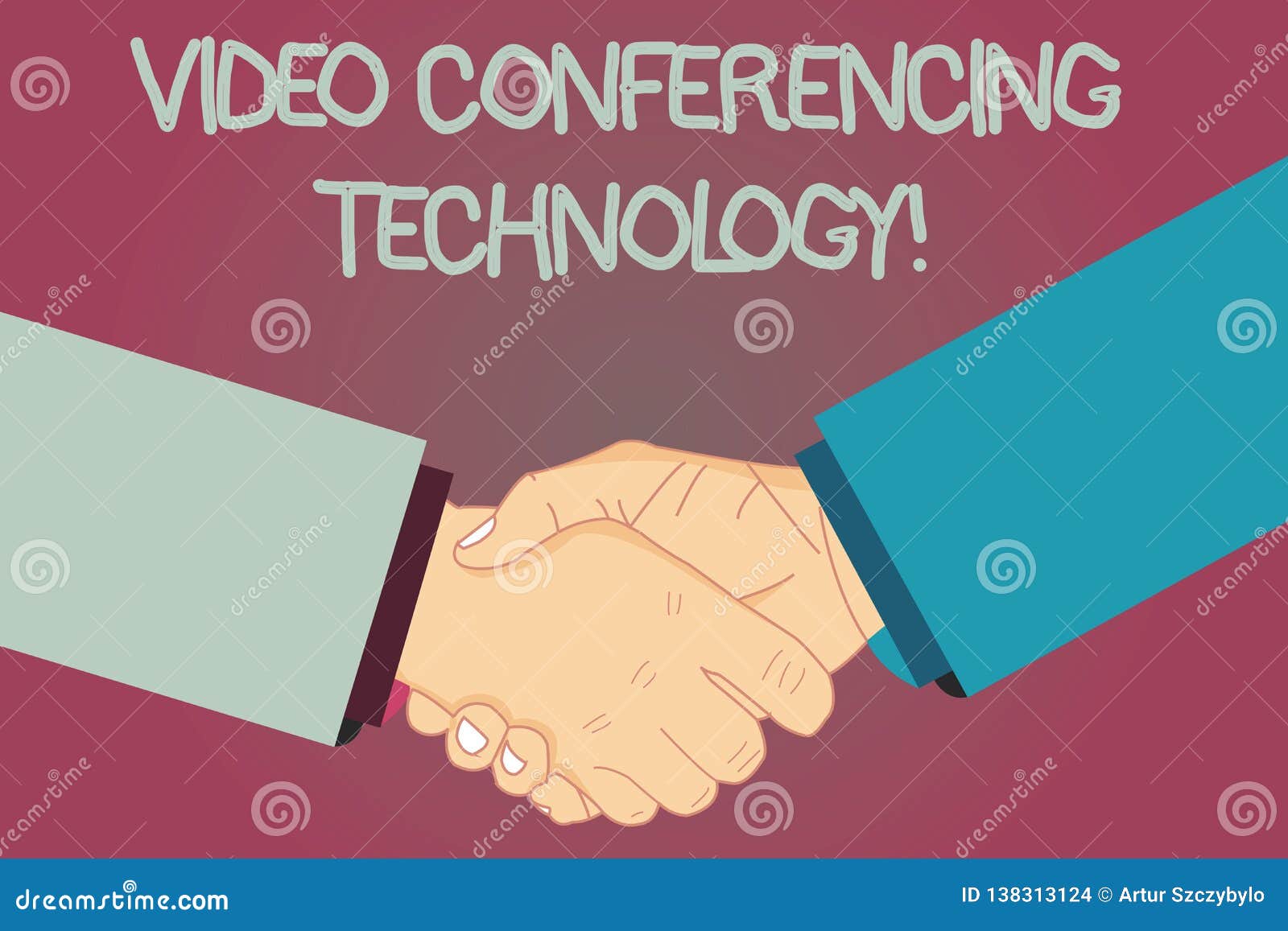 conceptual hand writing showing video conferencing technology. business photo text people globally interacted through