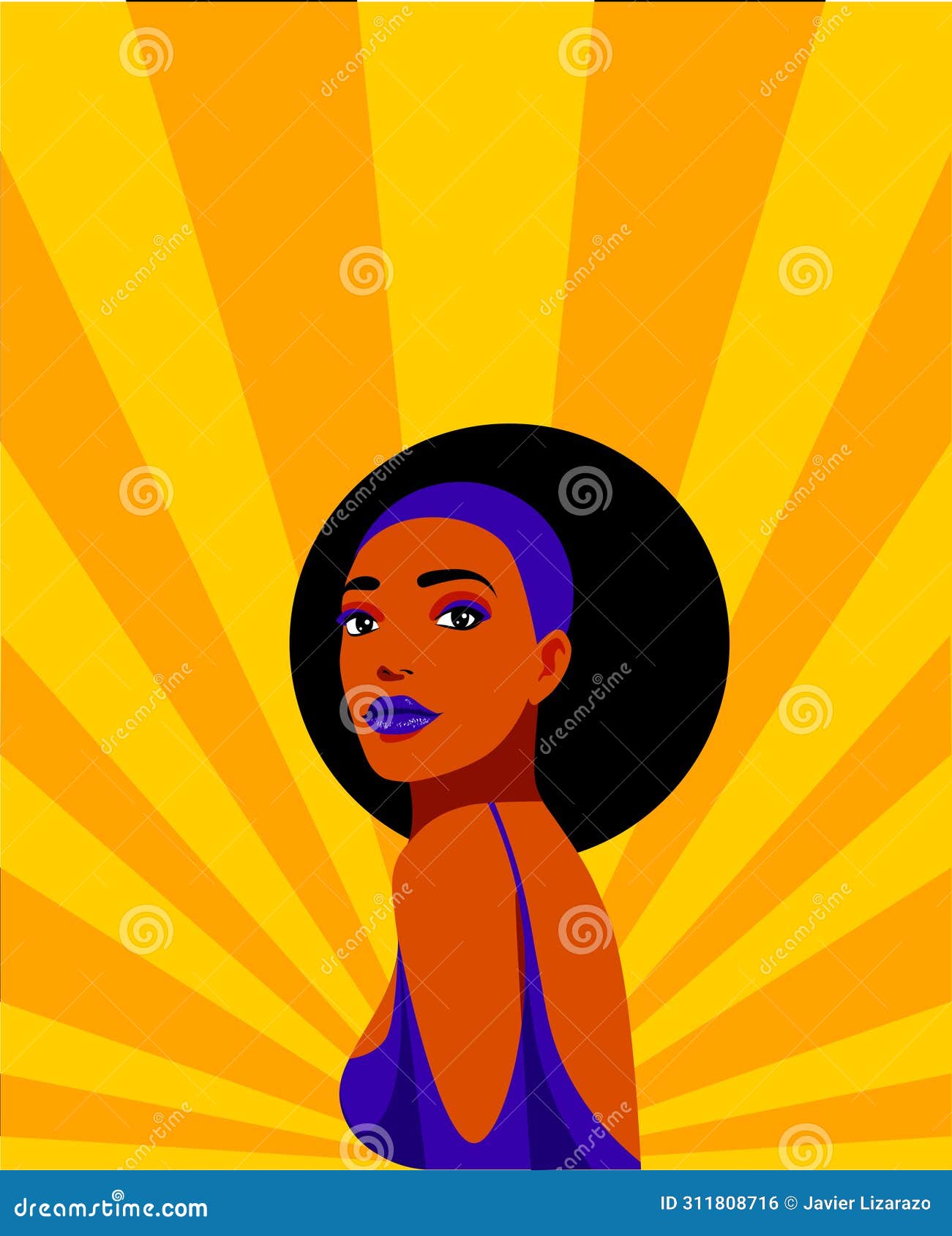 conceptual  of afro-colombian woman from el caribe