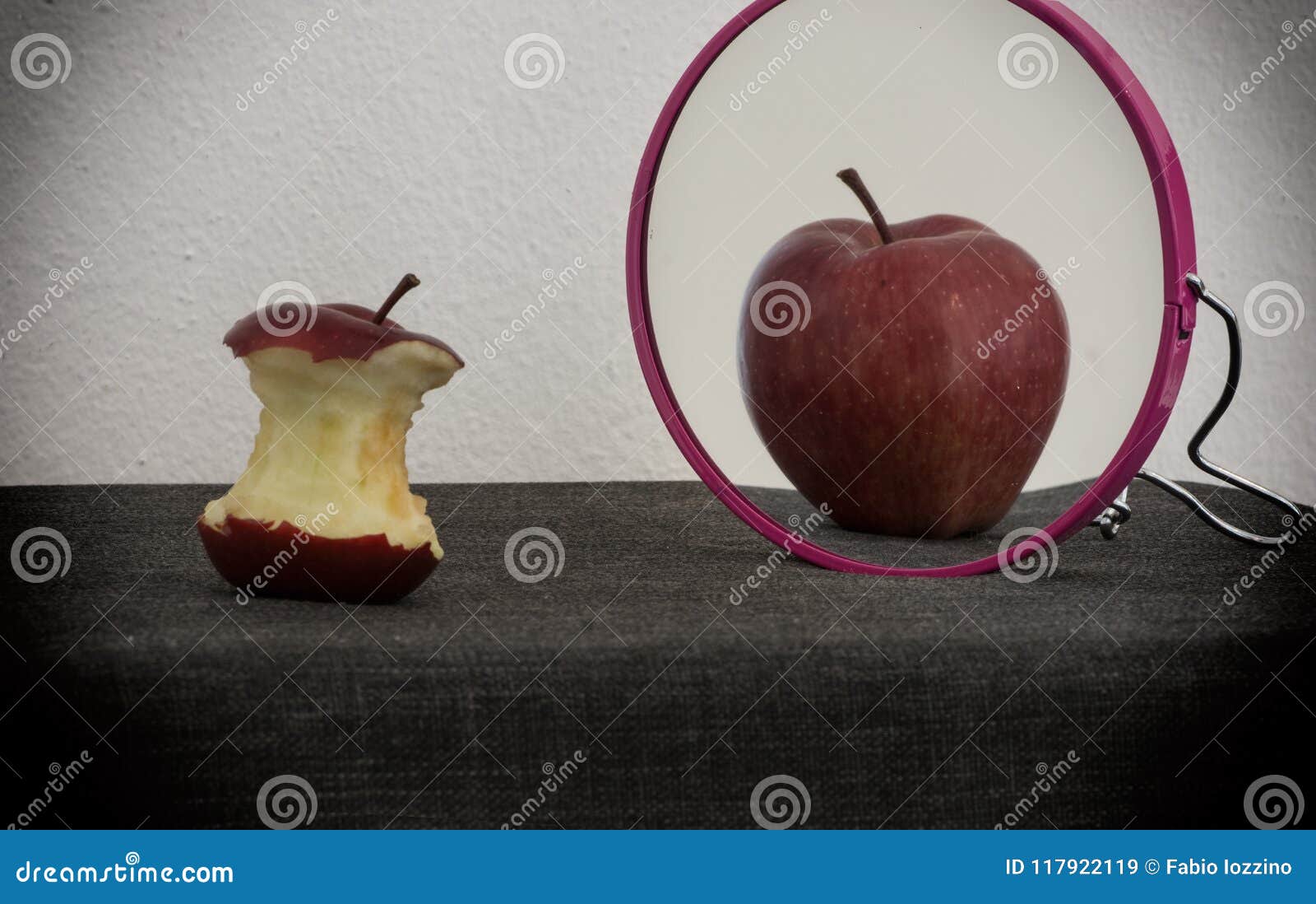 conceptual image of anorexia nervosa using apples