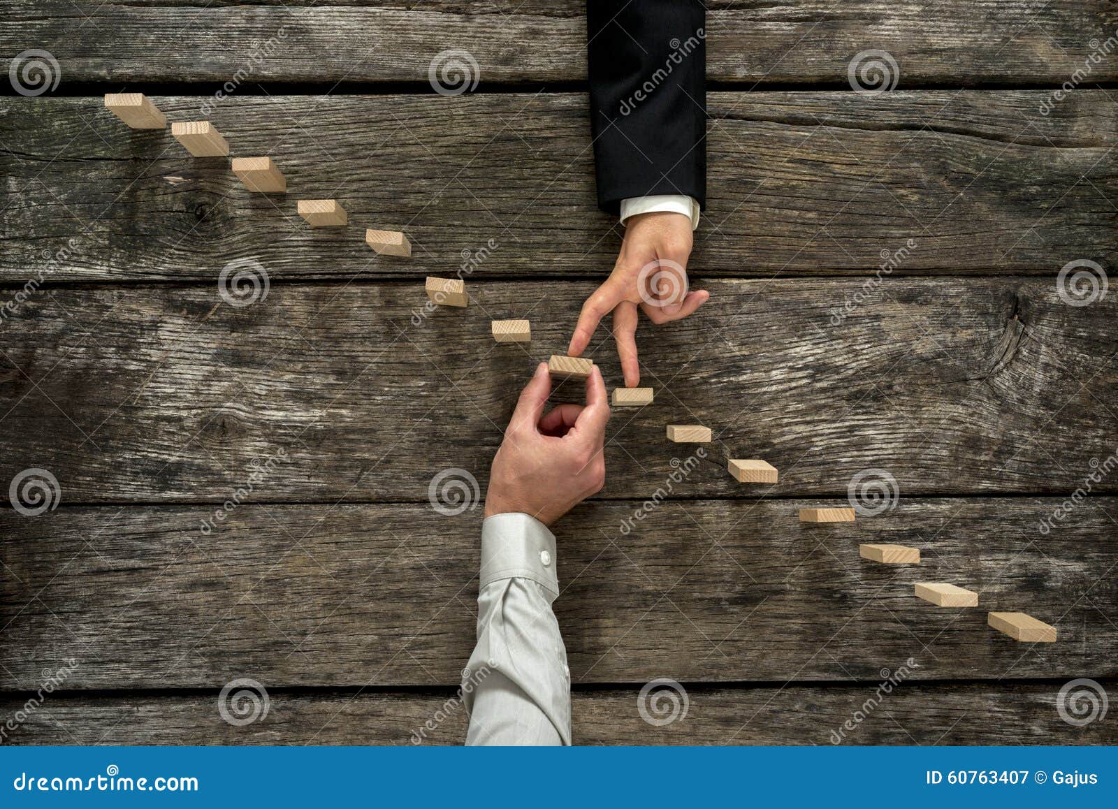 conceptual image of business partnership and support