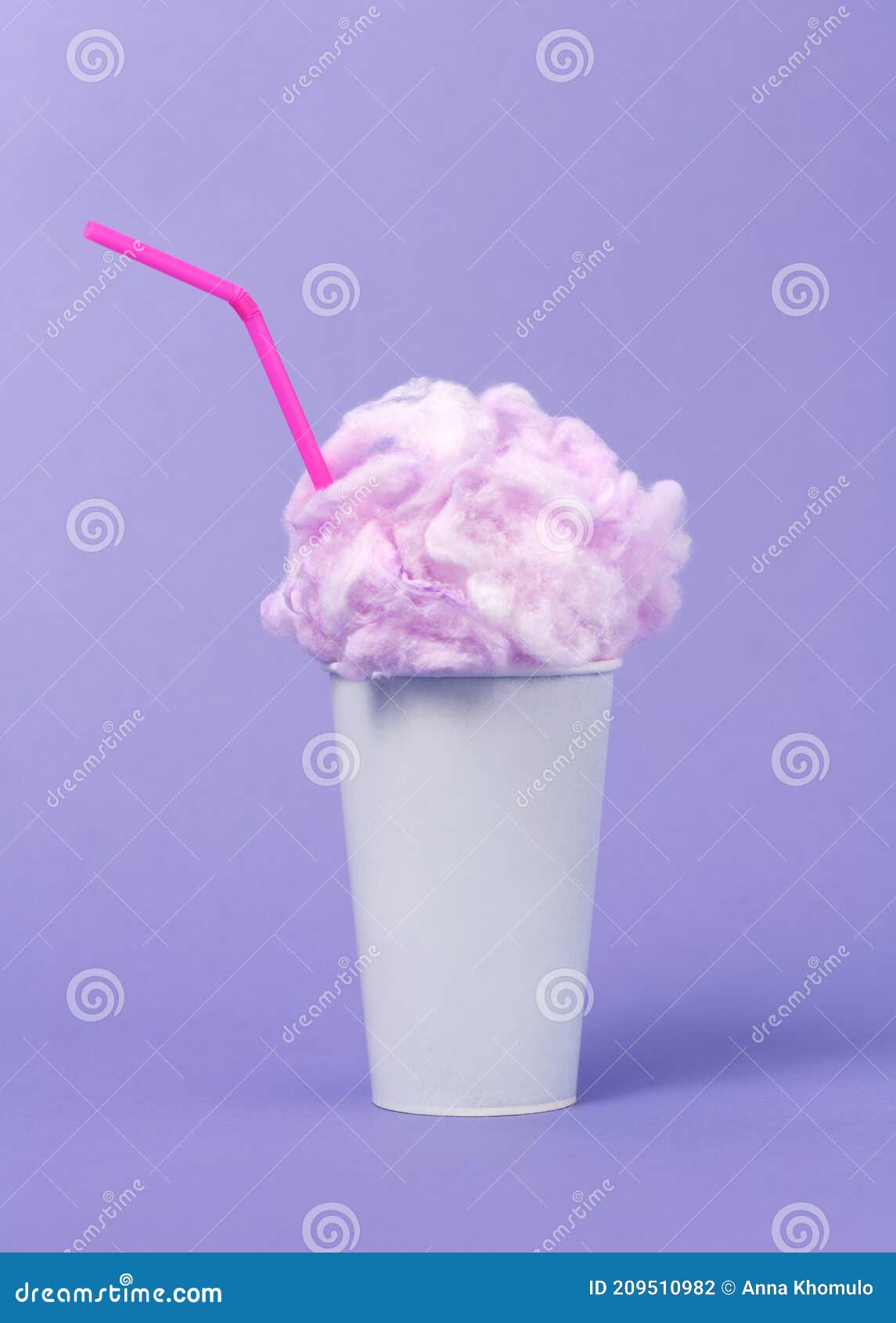 conceptual image of milkshake with pink foam