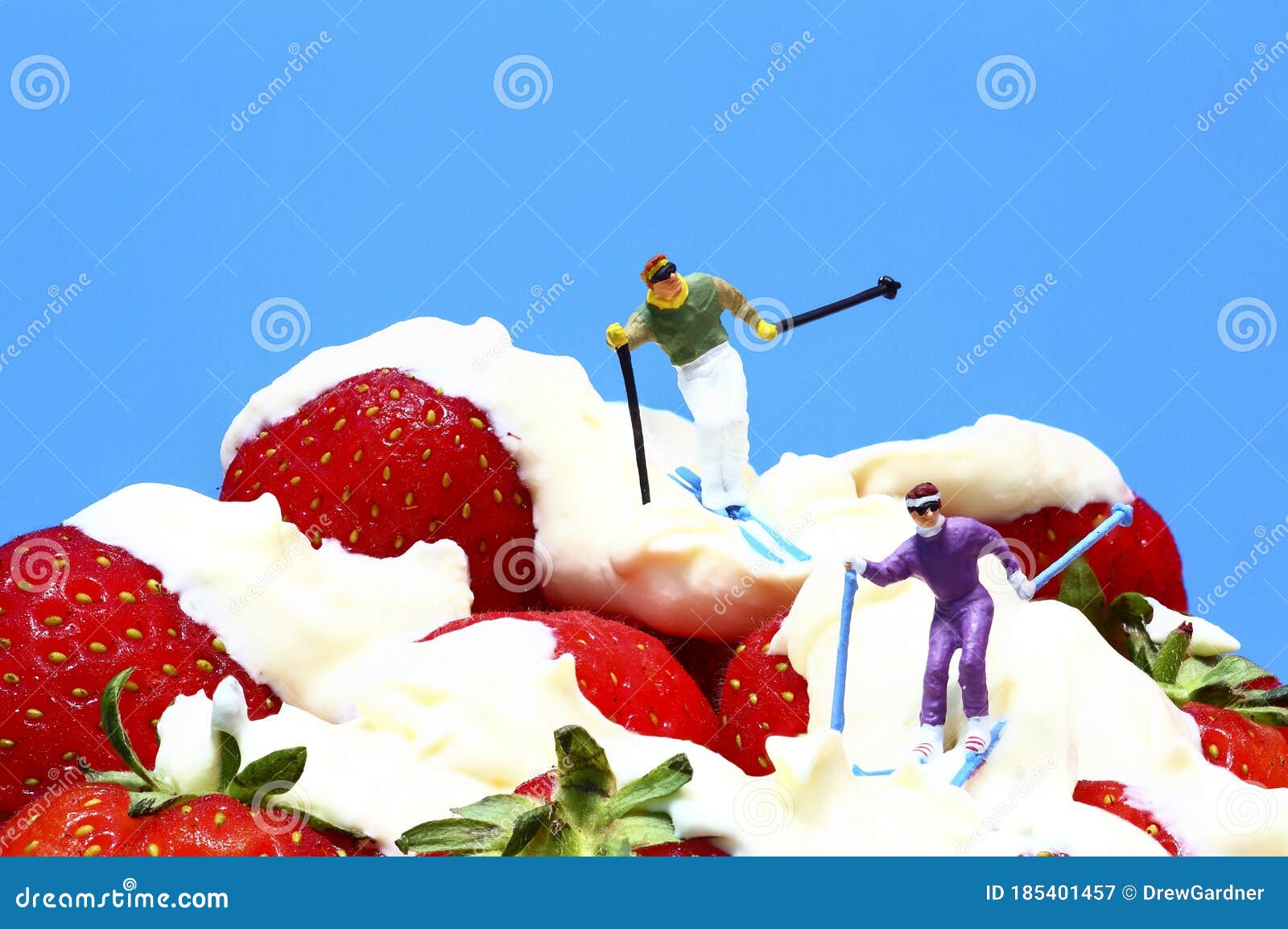 Miniature Skier Skiing on a Cake Stock Image - Image of celebration,  season: 104936649