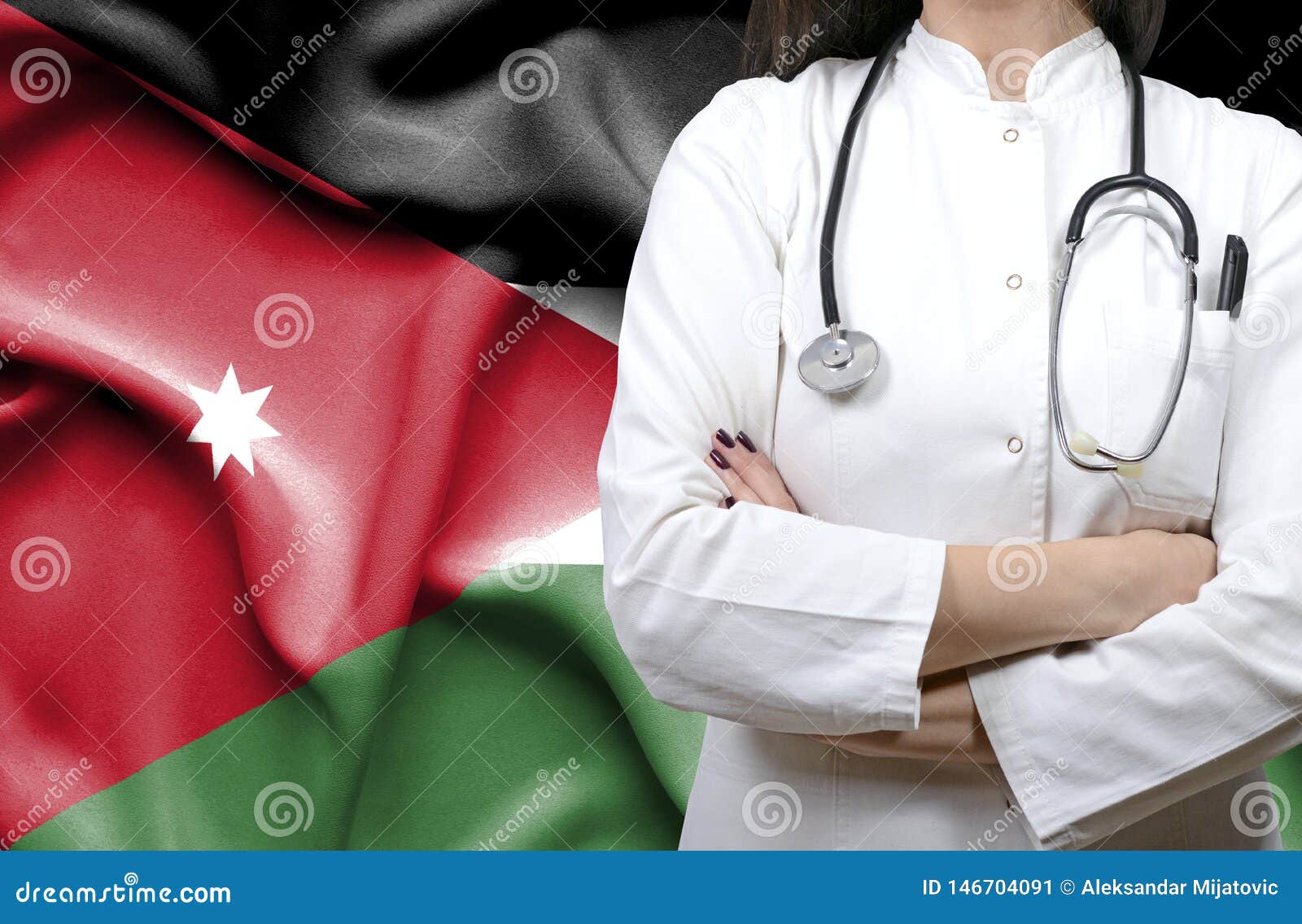Conceptual Image of National Healthcare System in Jordan Stock Image